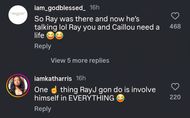 Instagram user's comment on Ray's statement