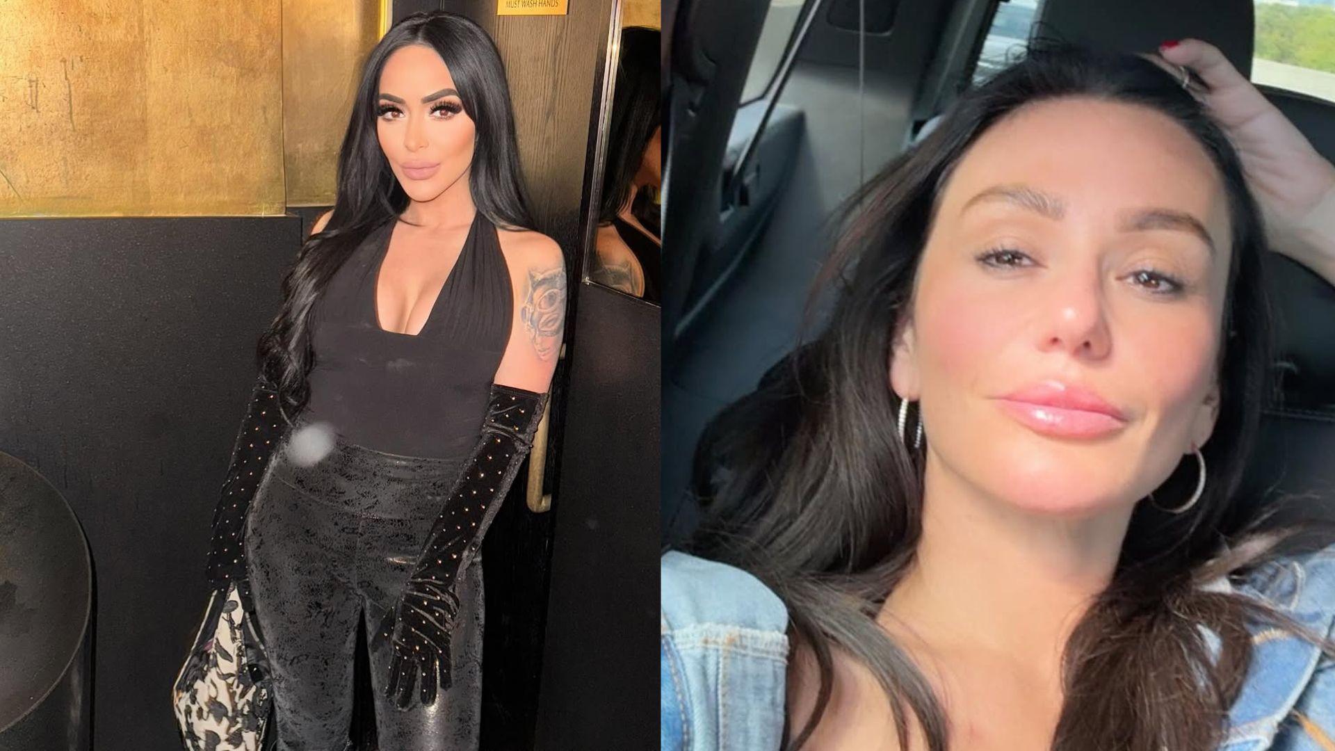 Angelina Pivarnick (L) Jenni Farley (R) (Image via Instagram/ @angelinamtv and @jwoww)