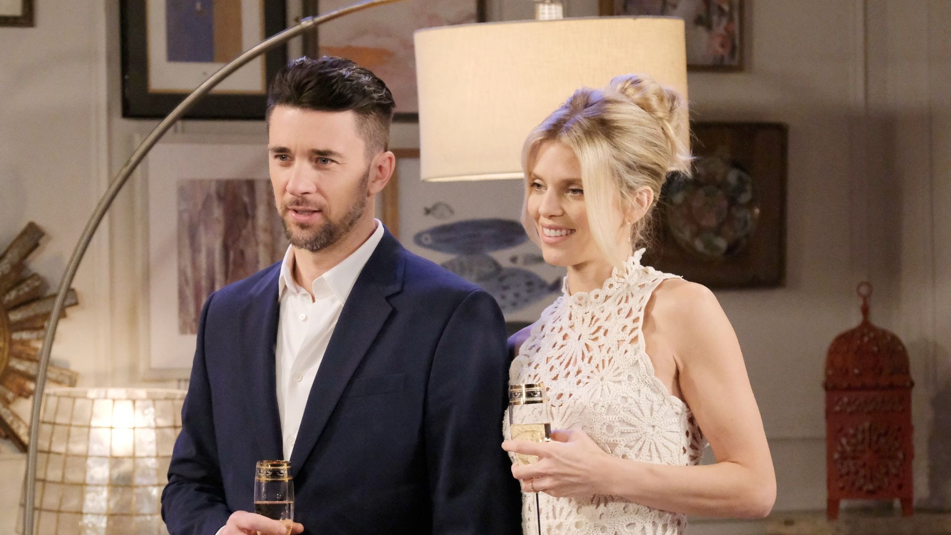 Billy Flynn may raise his glass on The Young and the Restless as he is doing as Chad on Days of our Lives with co-star AnnaLynne McCord (Kate)  | Image: JPI