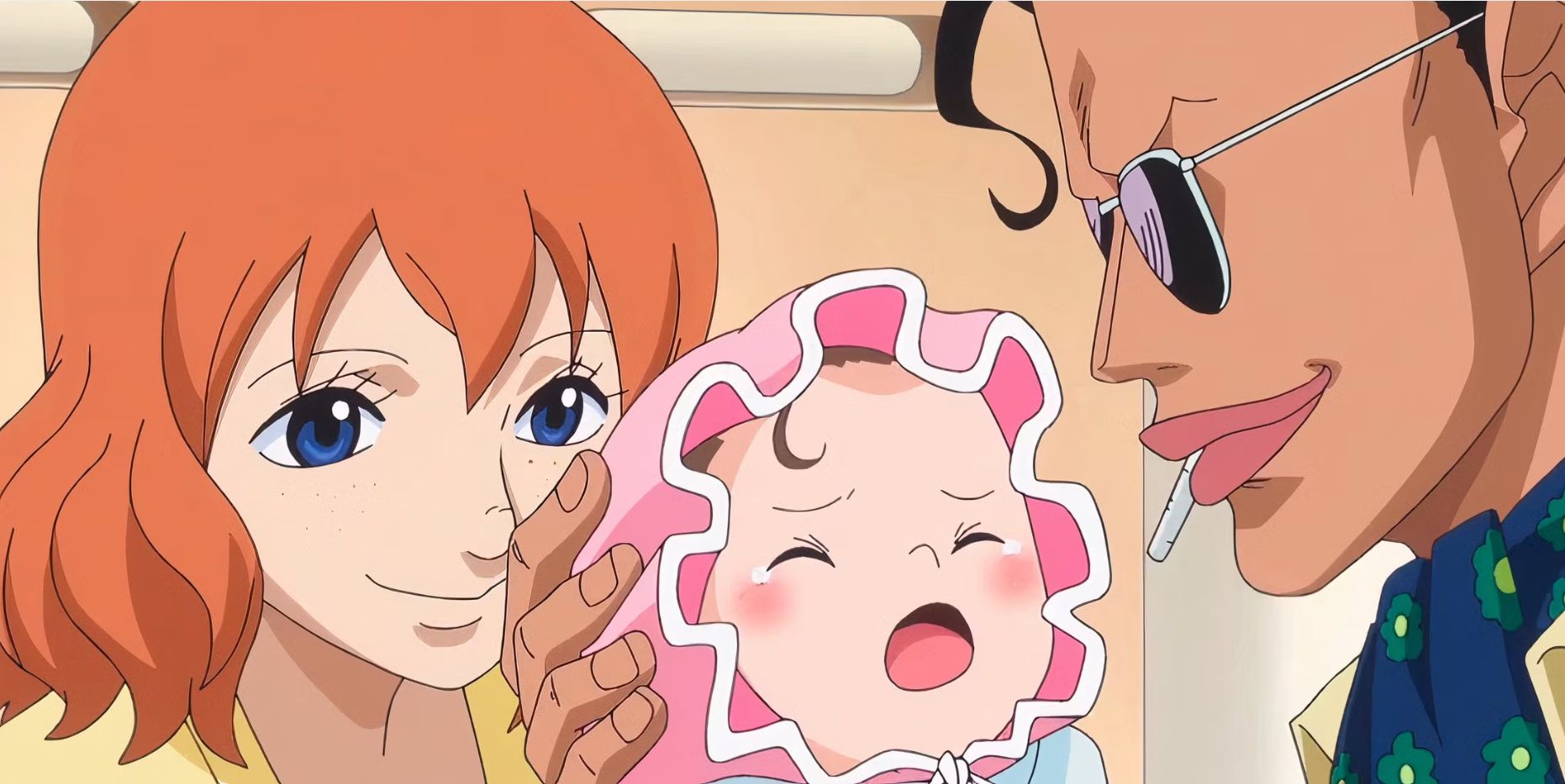 Senor Pink and his family as seen in One Piece anime 