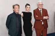 Selena Gomez with Martin Short and Steve Martin (Image via Getty)