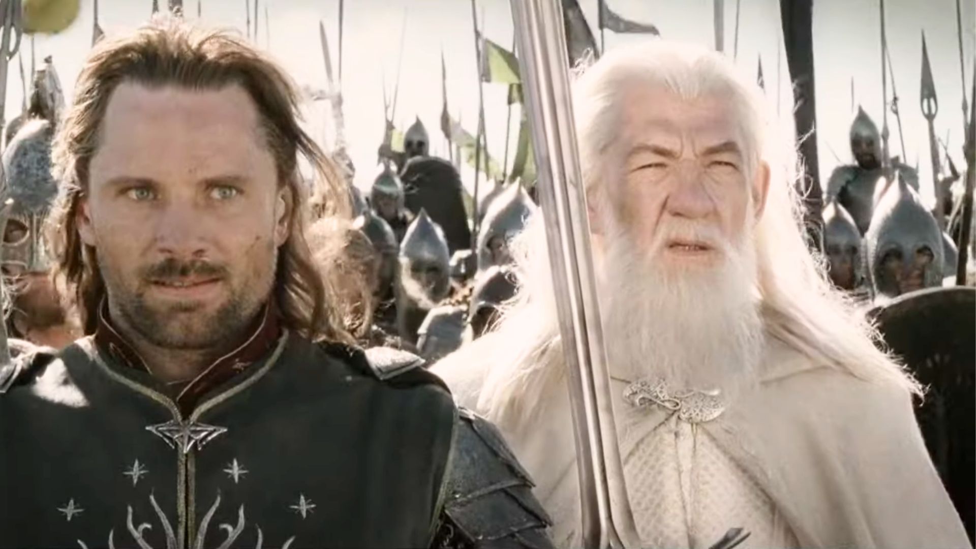 Viggo Mortensen with Ian McKellen in The Lord of the Rings trilogy | Image via New Line Cinema
