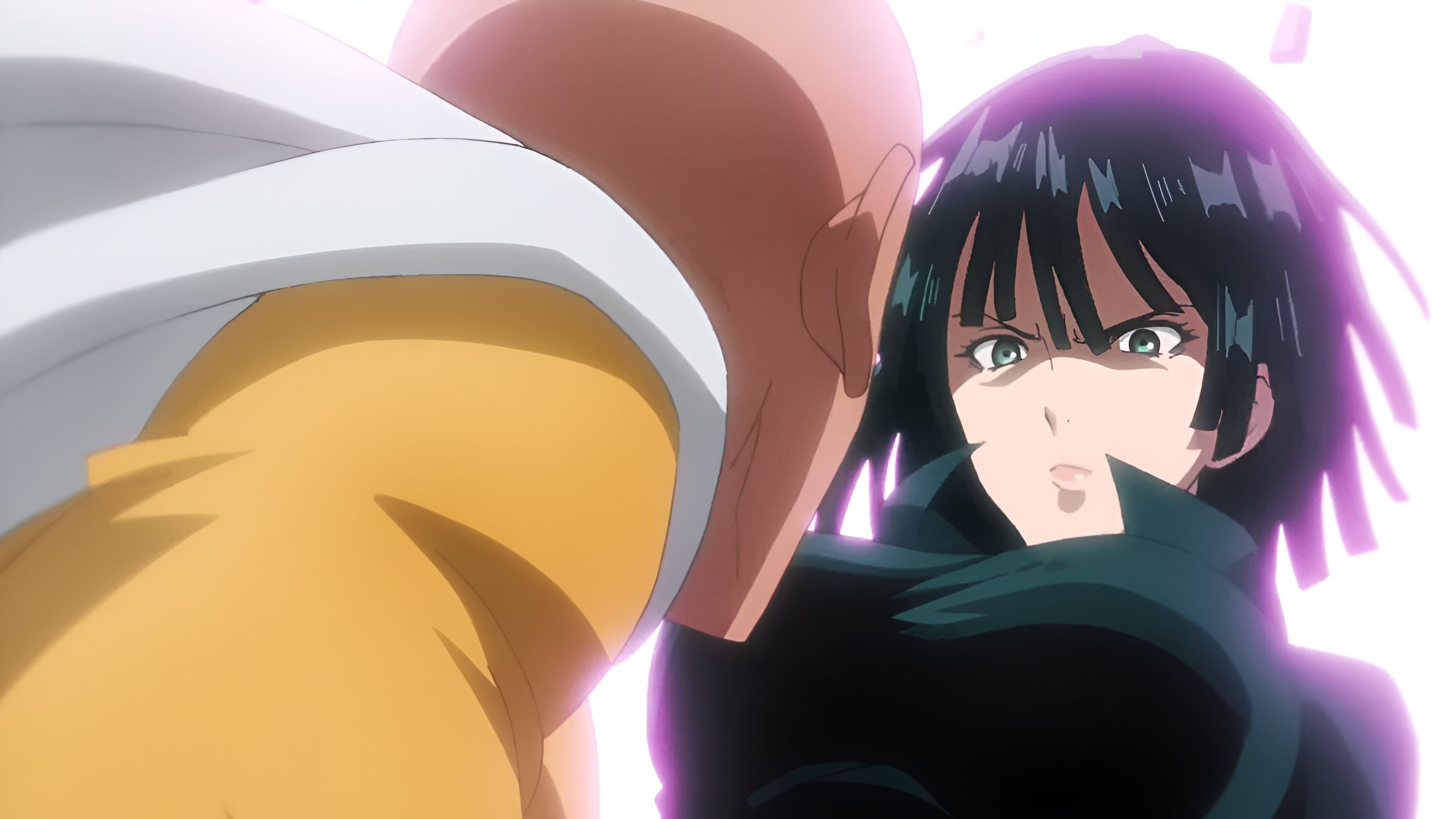 Saitama and Fubuki as seen in anime 
