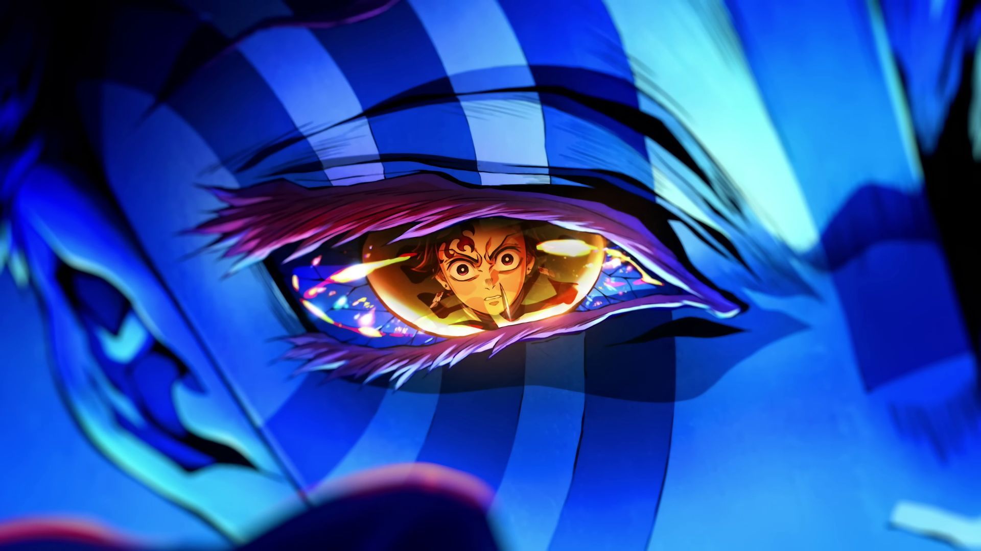 Akaza and Tanjiro as seen in the Demon Slayer Infinity Castle movie 