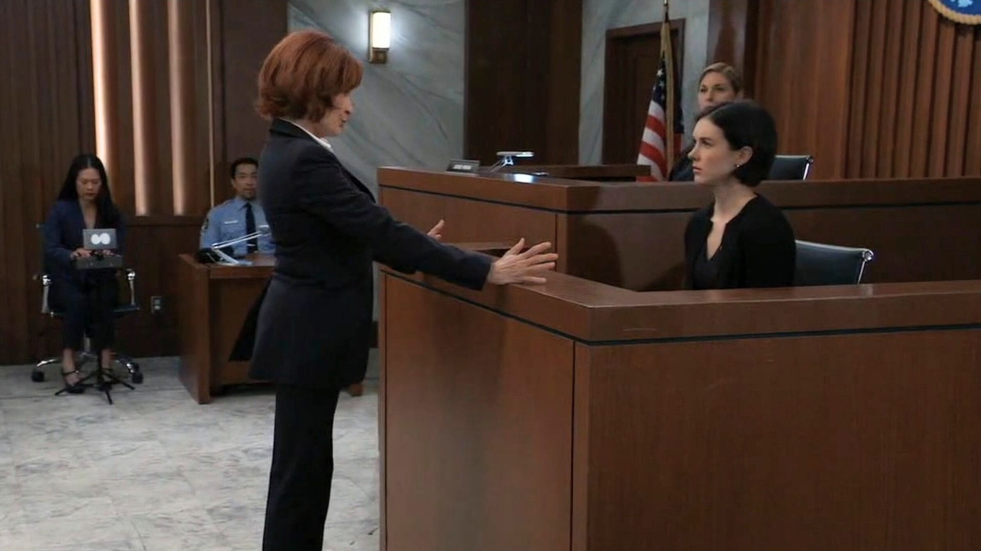 Diane questions Willow in court on General Hospital. | Image: ABC|
