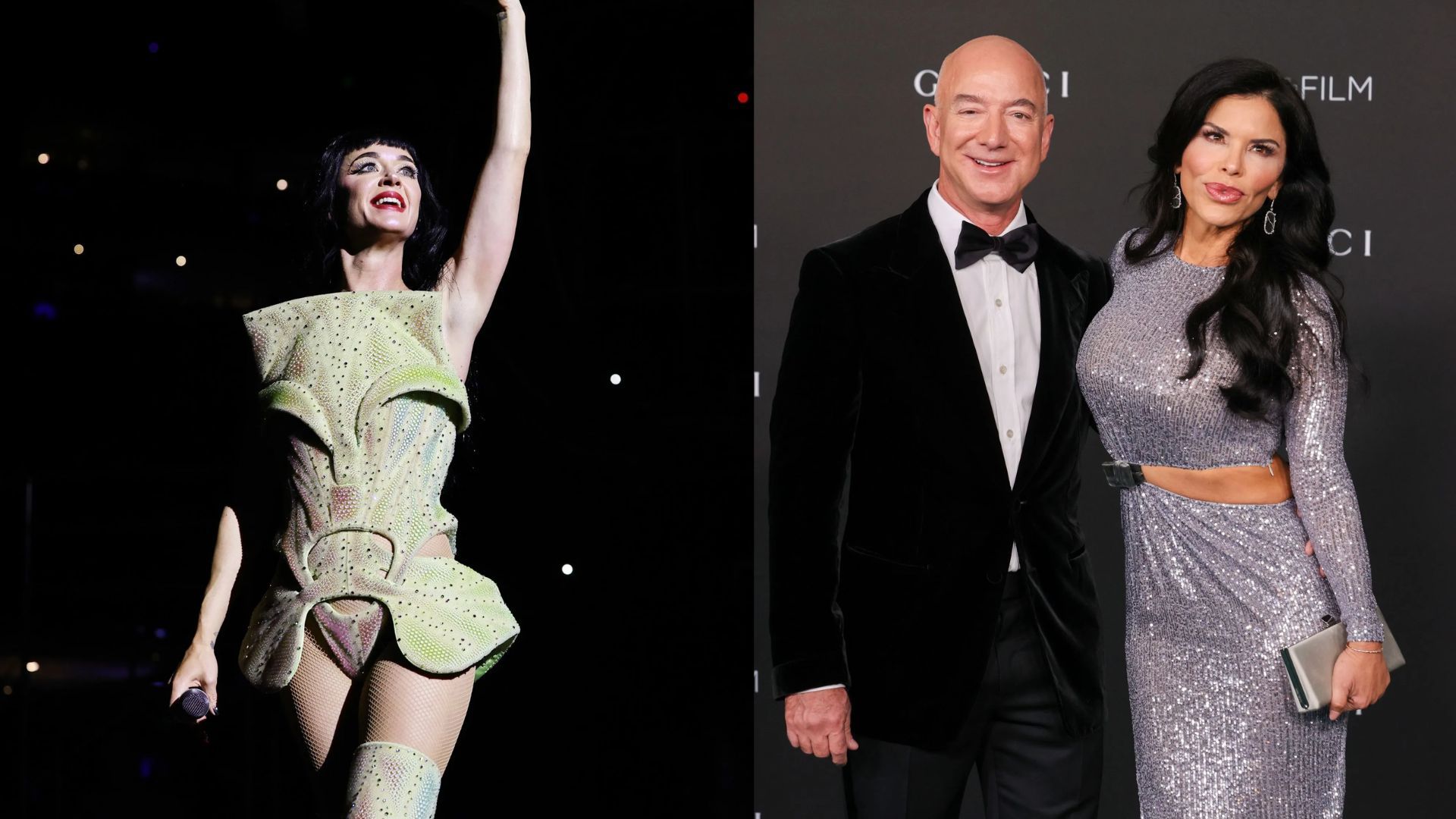 Katy Perry, Jeff Bezos &amp; Lauren Sanchez - Source: Photo by Theo Wargo/Getty Images for Katy Perry, Photo by Kevin Winter/Getty Images