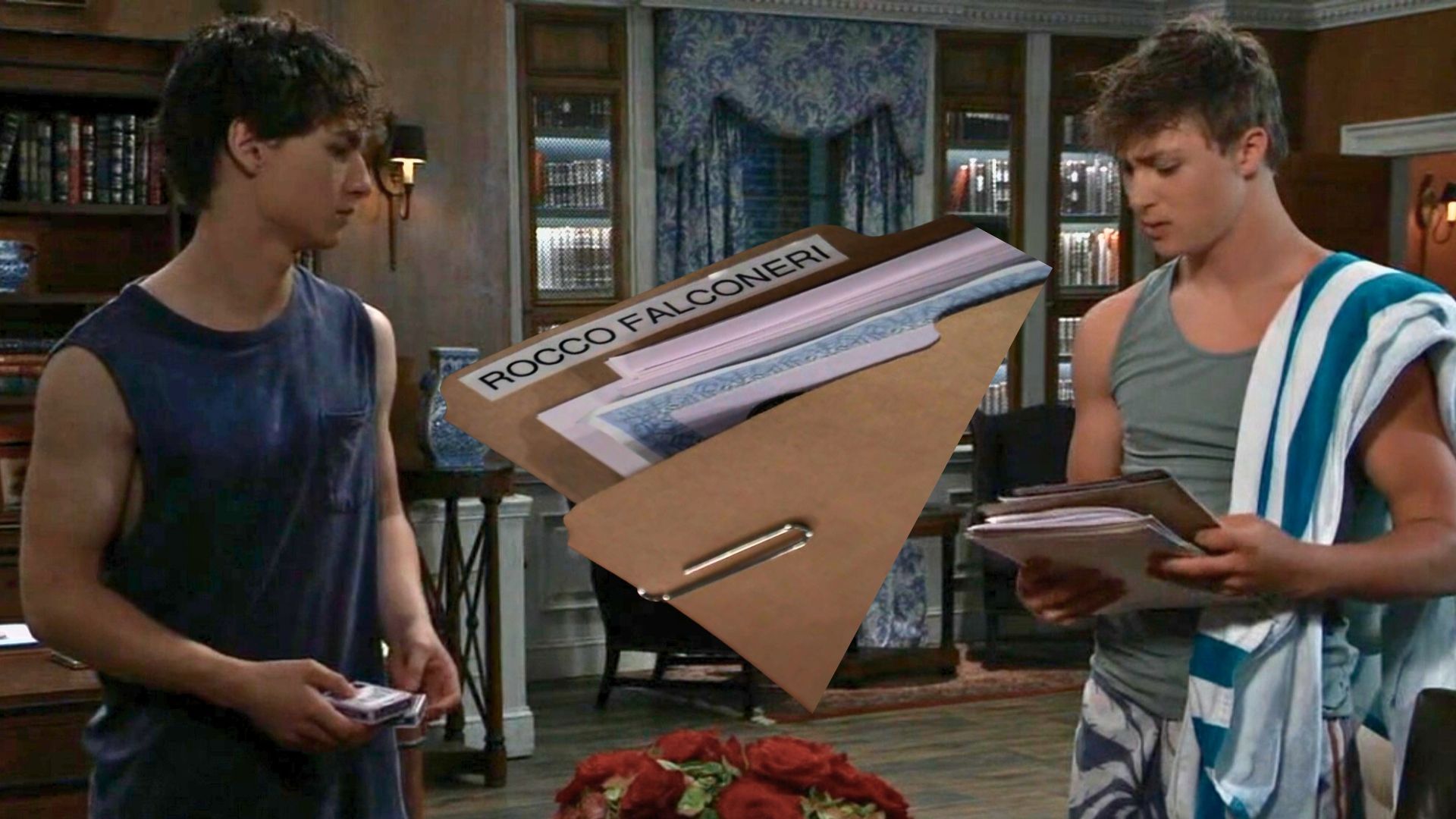 Danny discovers the file Brook Lynn has on Rocco on General Hospital | Image: ABC