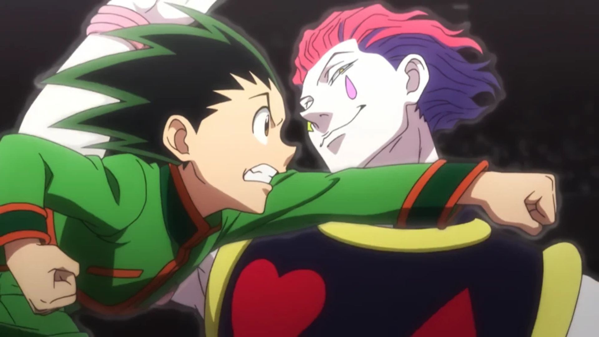 Hisoka vs Gon as seen in the Hunter x Hunter anime 