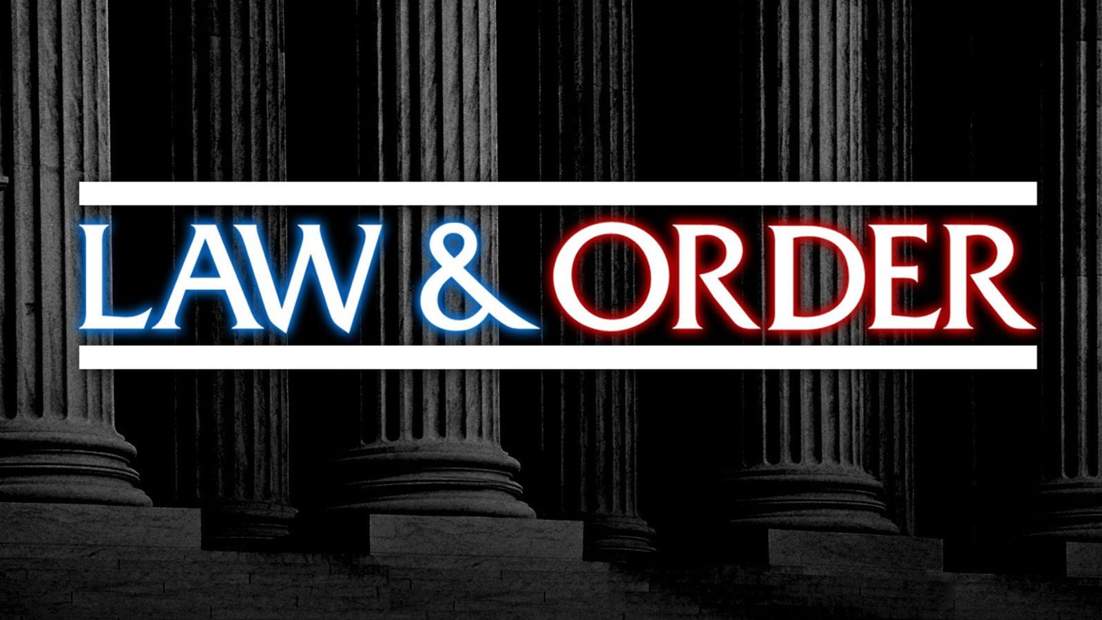 Title card for Law &amp; Order (Image via Prime Video)