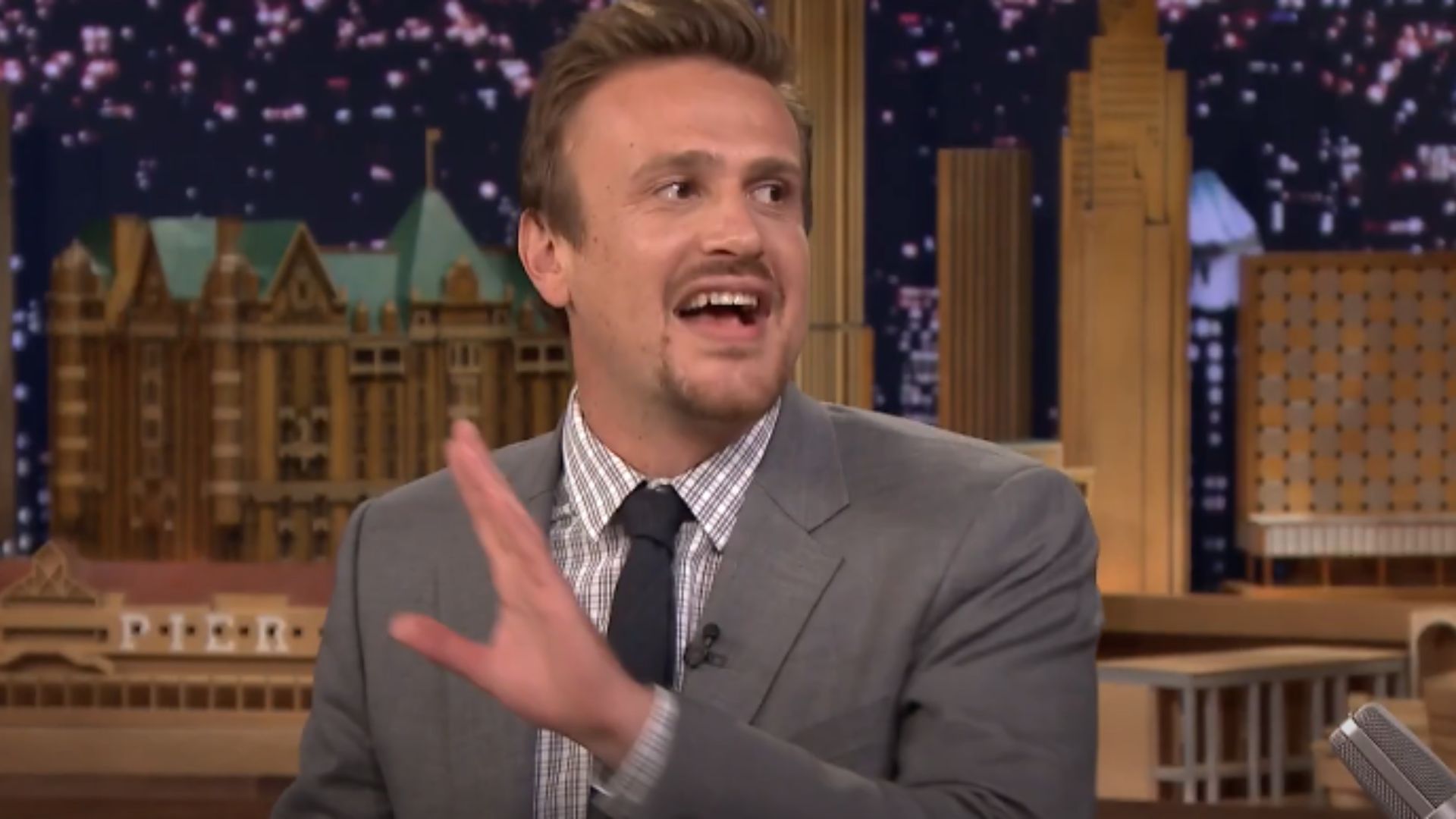 Jason Segel on The Tonight Show Starring Jimmy Fallon (image via YouTube/@The Tonight Show Starring Jimmy Fallon)