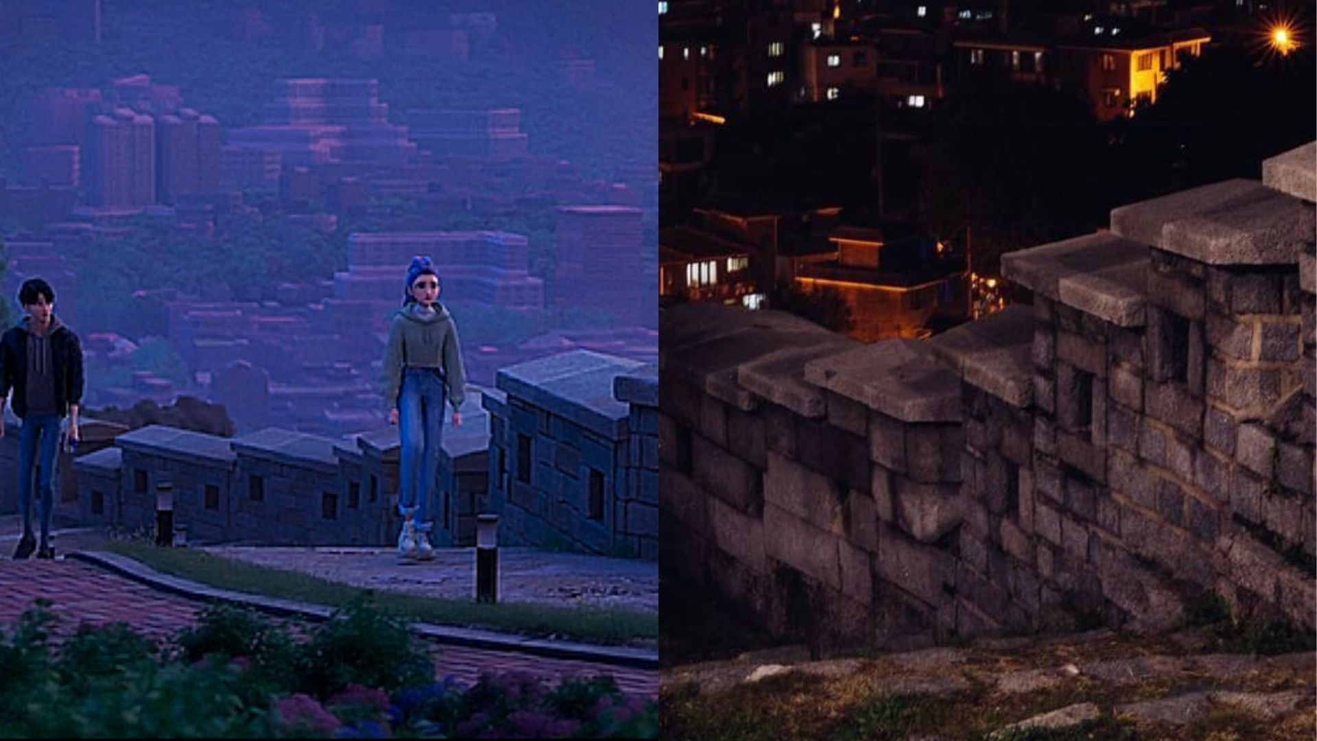 The Naksan Park (Images via Netflix and Instagram @seoulcity)