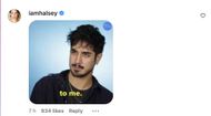 Halsey reacts to fiancé Avan Jogia being left off Harper’s Bazaar’s top 50 hottest men of all time. (Image via Instagram/ popfaction)
