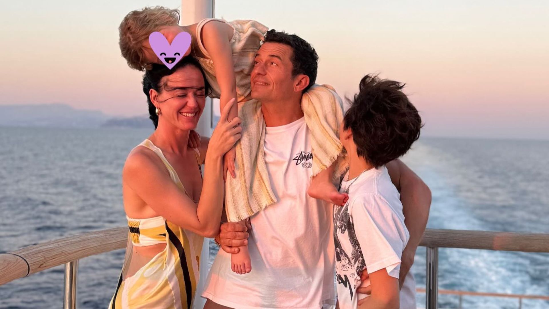 Orlando Bloom, Katy Perry, and their kids (Image via Instagram)