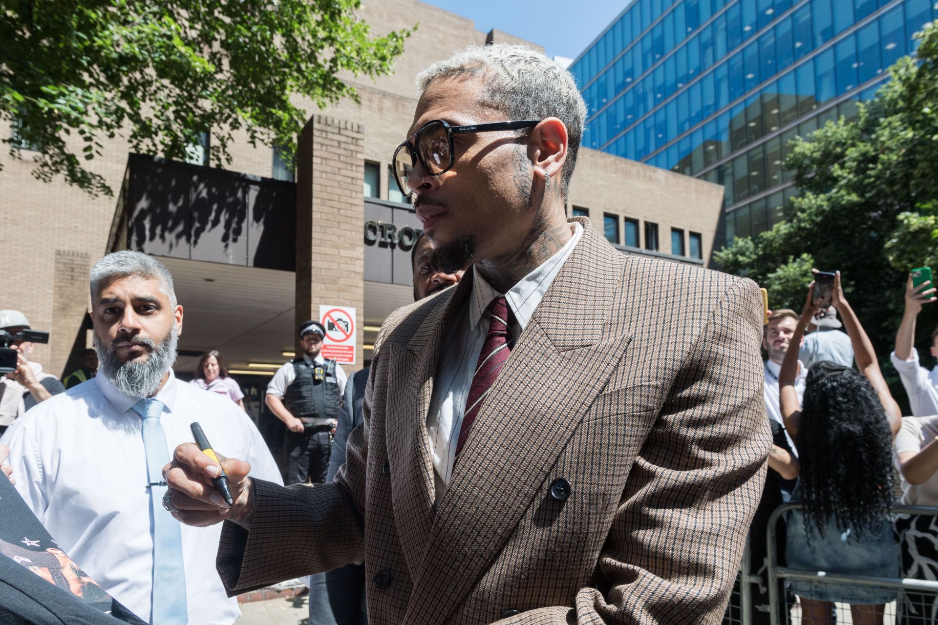 Chris Brown Appears at Southwark Crown Court in London - Source: Getty