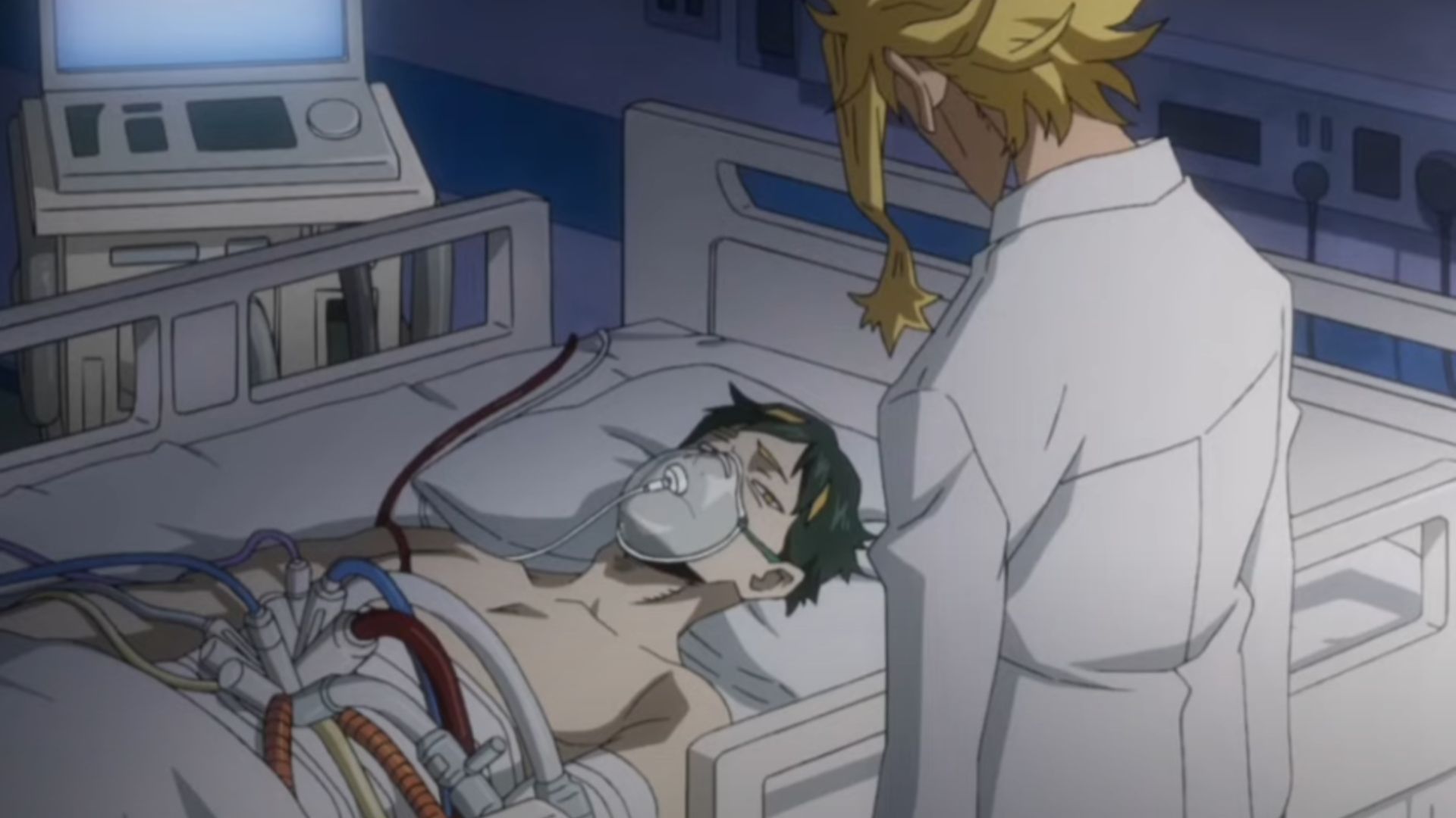 All Might&#039;s last meeting with Nighteye (Image Source: Studio Bones)