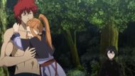 Fanzell and Dominante hug each other (Image Source: Studio Pierrot)