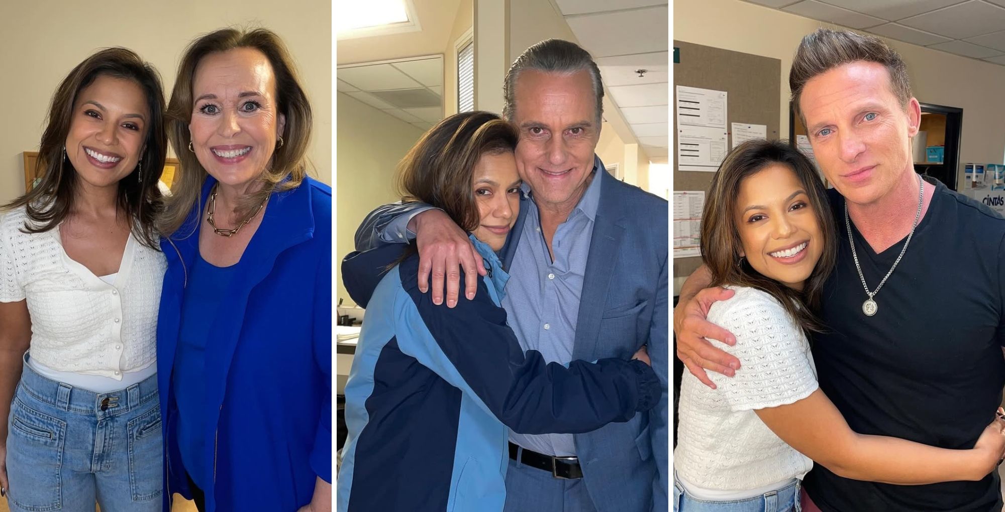 Jacqueline Grace Lopez with Genie Francis, Maurice Benard, and Steve Burton. | Image Source: Instagram