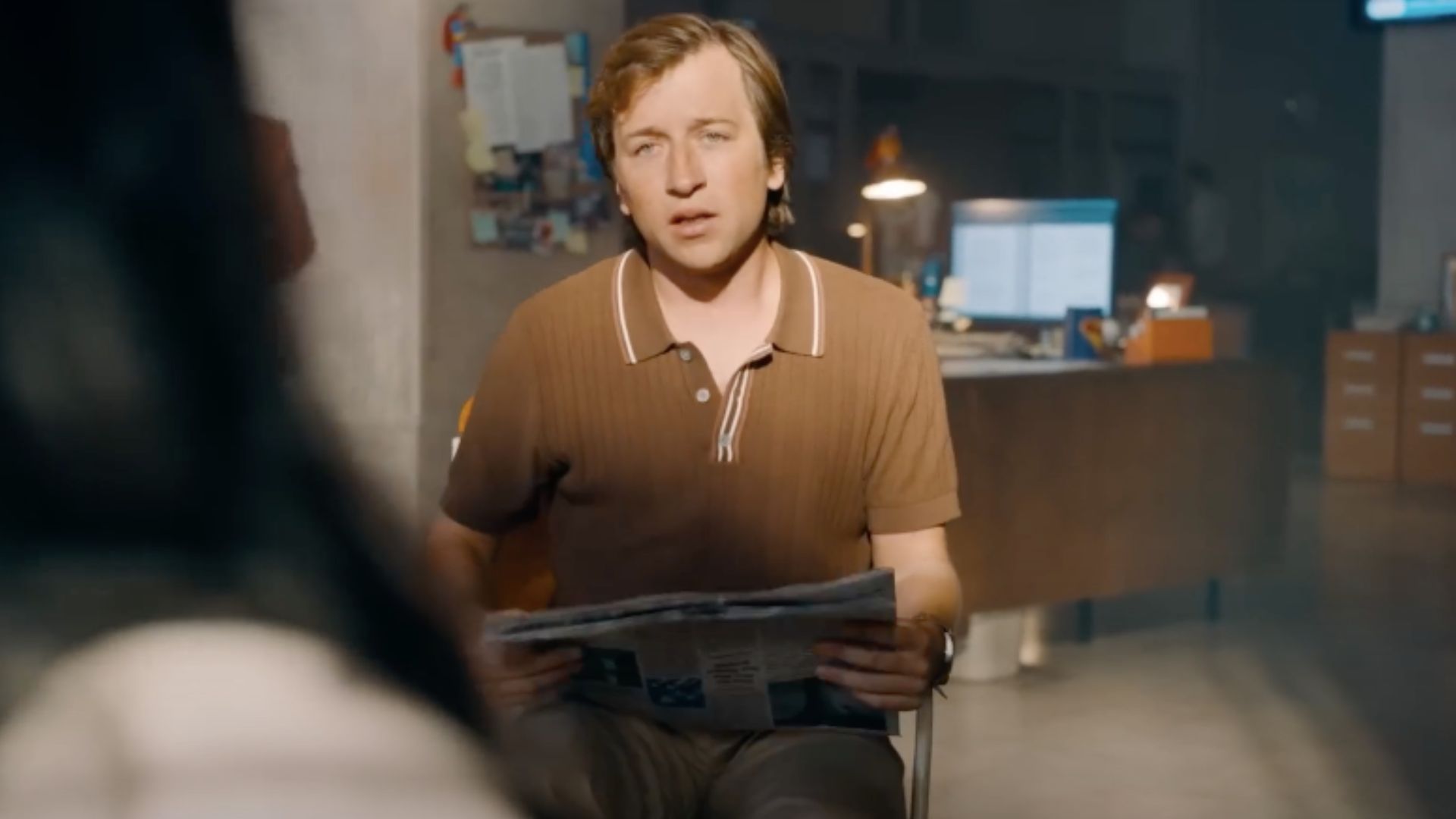 A still from Superman, featuring Skyler Gisondo as Jimmy Olsen