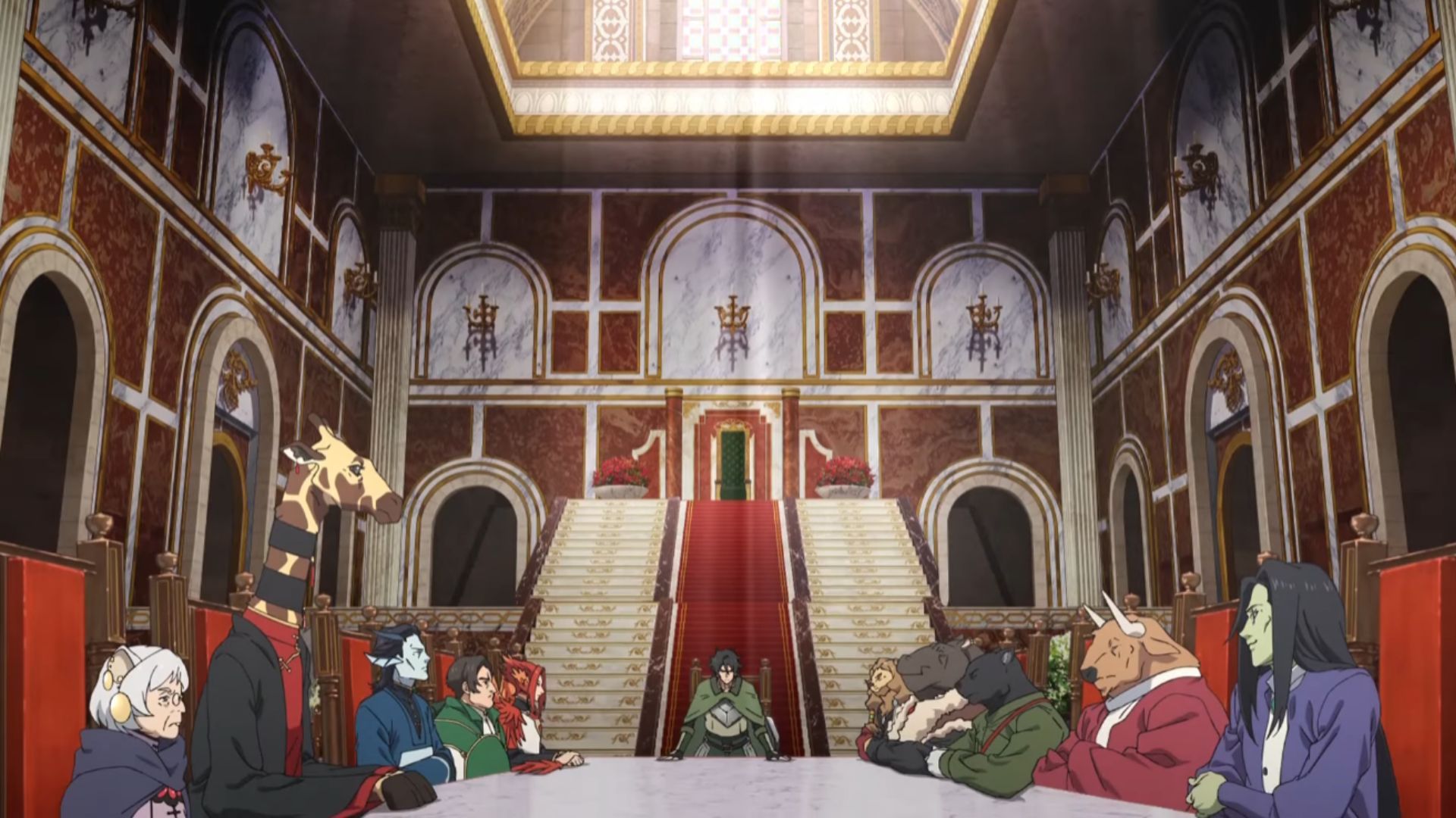 A conference meeting with Shield-Hero Naofumi (Image Source: Studio Kinema Citrus)