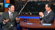 Bill Hader and Stephen Colbert in The Late Show with Stephen Colbert | Image via CBS Broadcasting Inc.