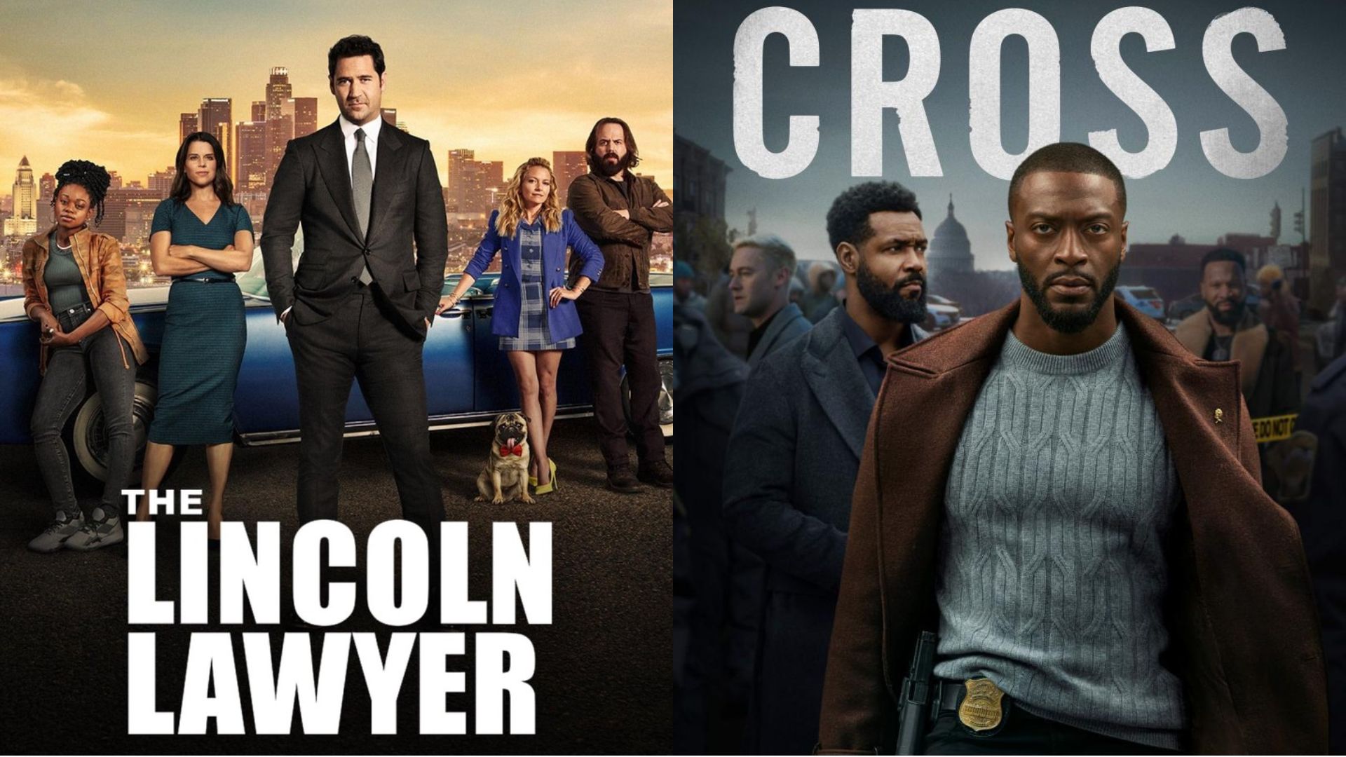 The Lincoln Lawyer and Cross | Images via Netflix and Prime video