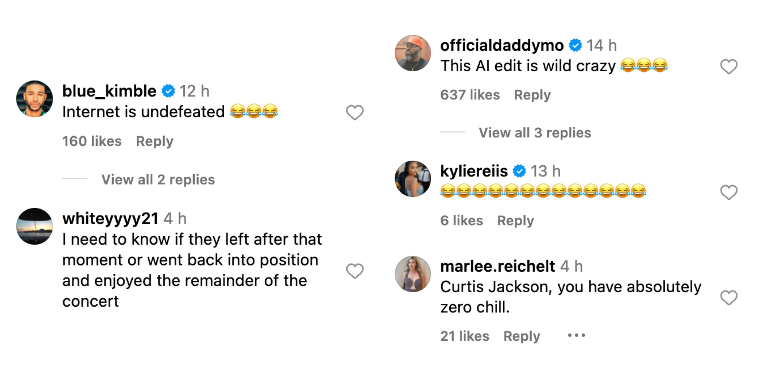 Fans react to 50 cent&#039;s post on cheating scandal. (Image via Instagram/ 50 cent)