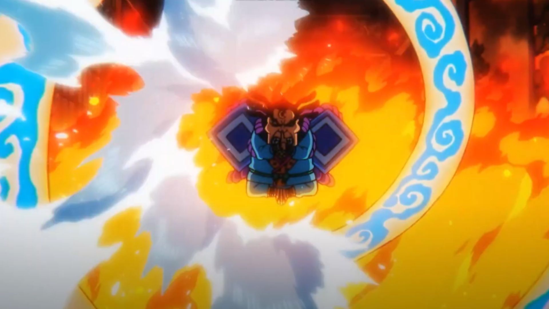 Raizo uses Scrolling Jutsu Elephant Bath to put the fire (Image Source: Toei Animation)