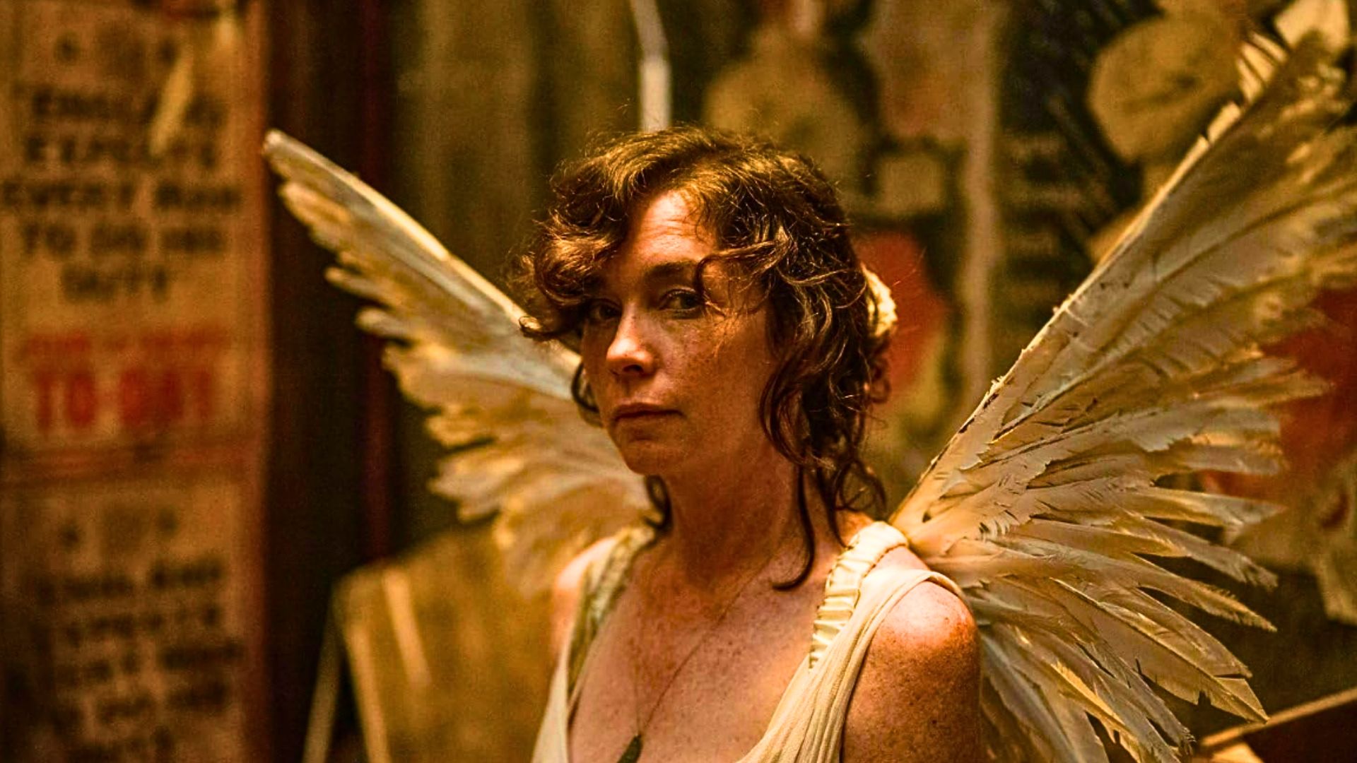 Julianne Nicholson in Dope Girls (Image via BBC One)