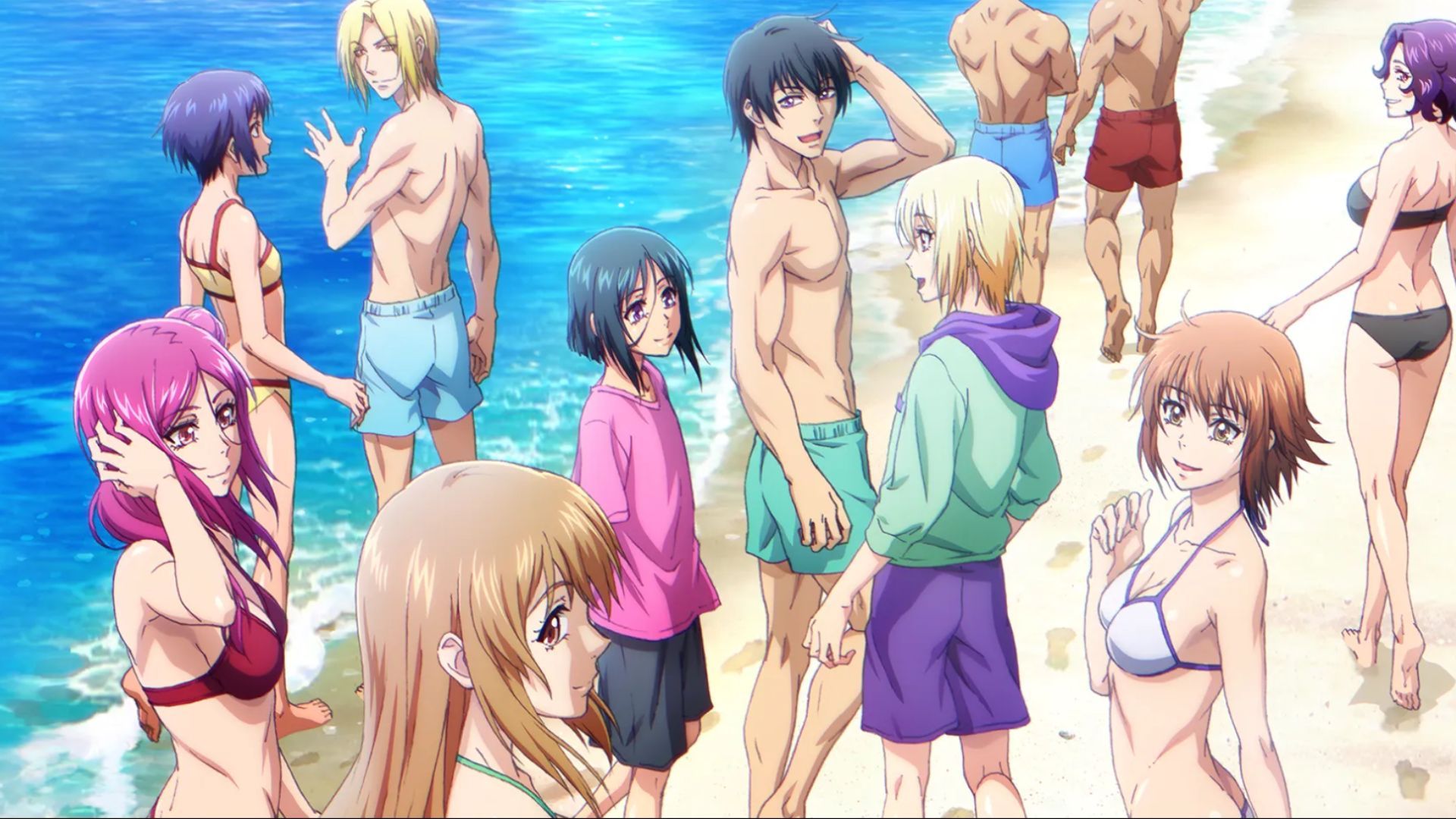 Major characters from Grand Blue Dreaming season 2 (Image Source: Studio Zero-G)