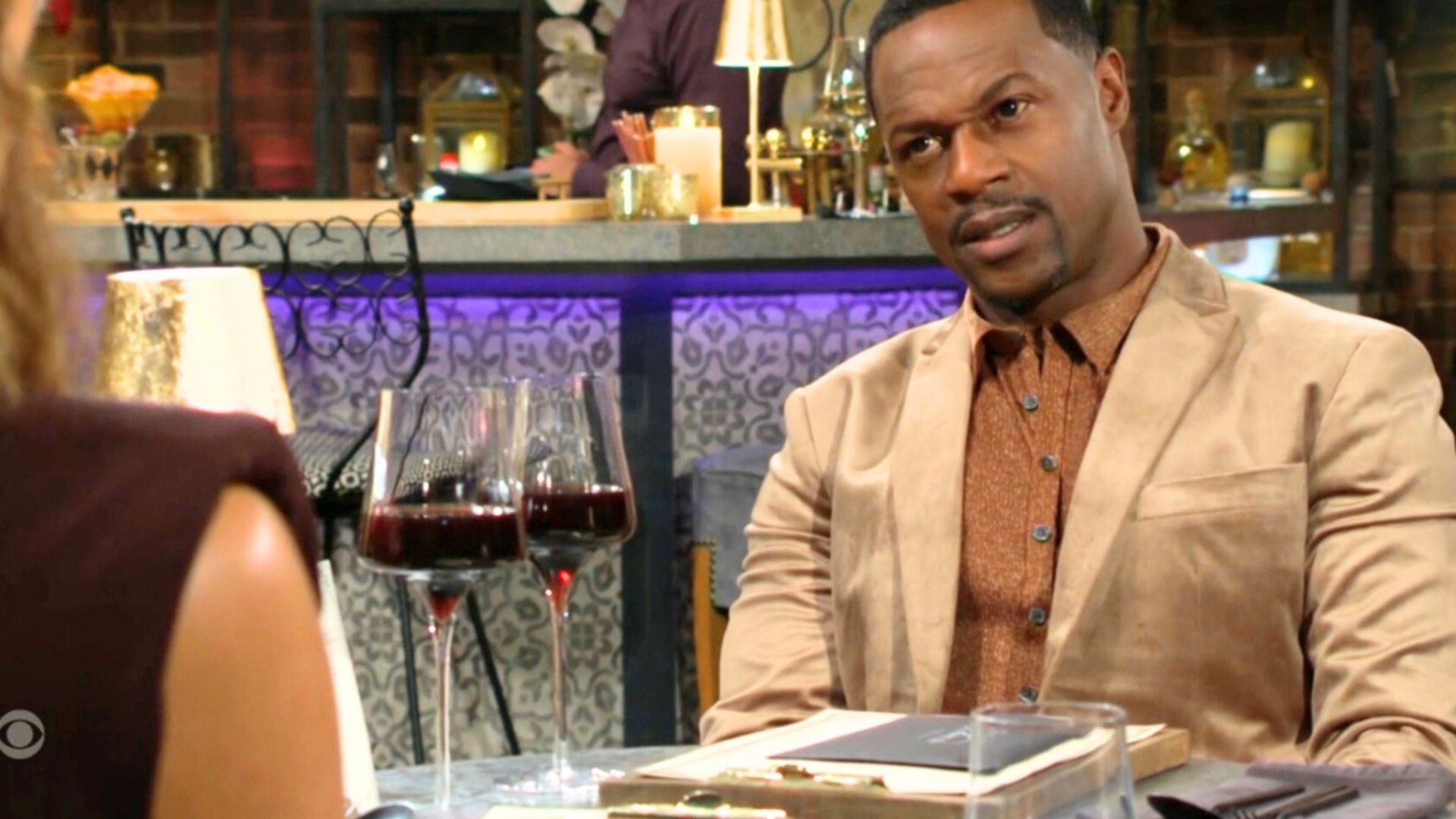 Damian (Jermaine Rivers) found a new romance with Lily (Christel Khalil) before his death on The Young and the Restless | Image: CBS