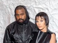 Kanye West and Bianca Censori at the Marni fashion show during Milan Fashion Week Womenswear Fall/Winter 2024-2025 (Image via Getty/Arnold Jerocki)