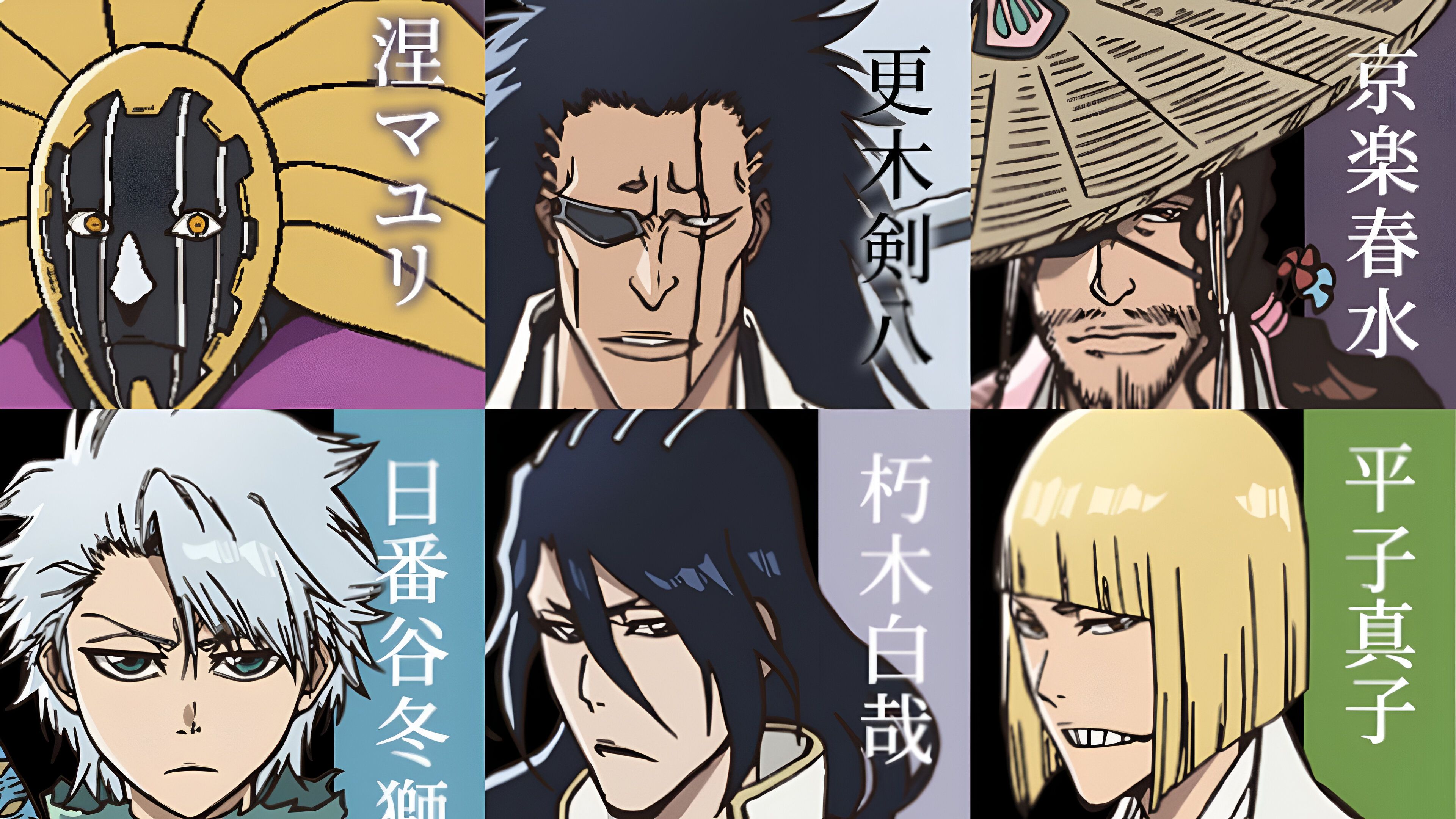 Captains from the Bleach series 