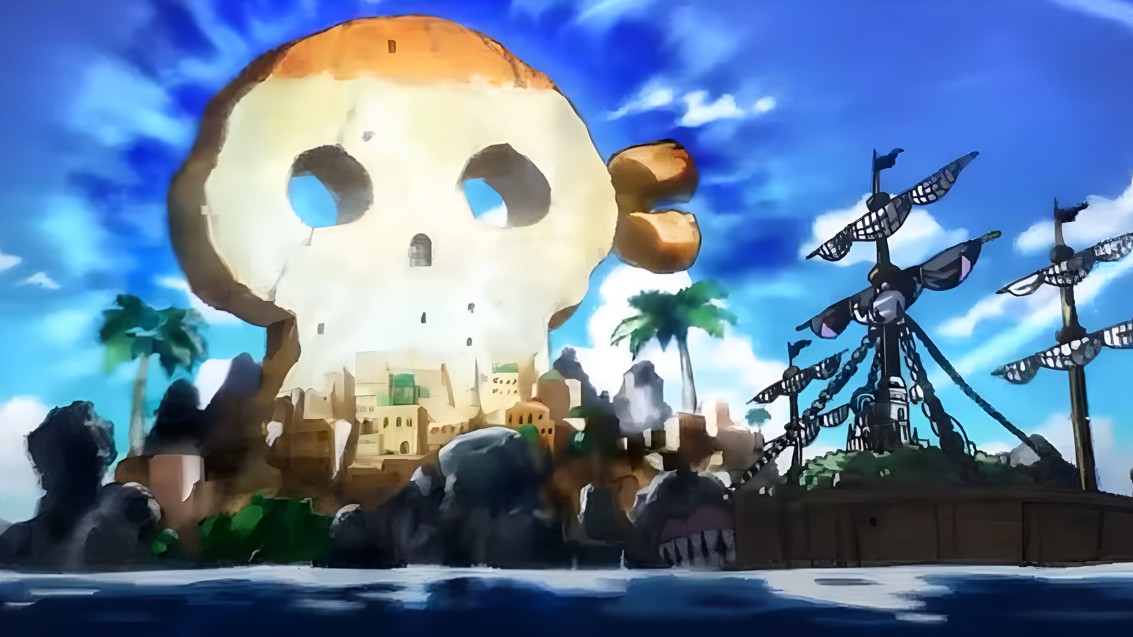The Pirate Island as seen in One Piece