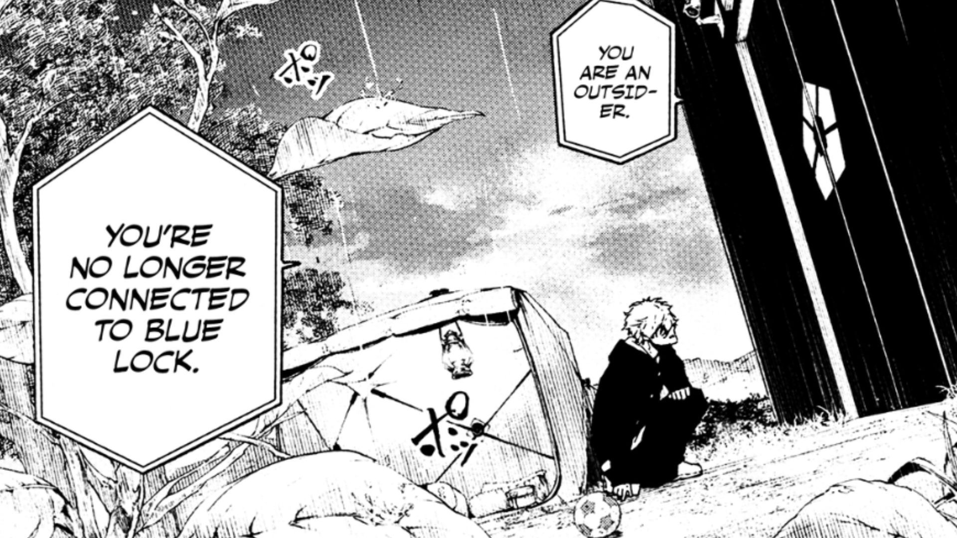 Nagi camping beside the door of the main facility (Image Source: VIZ)