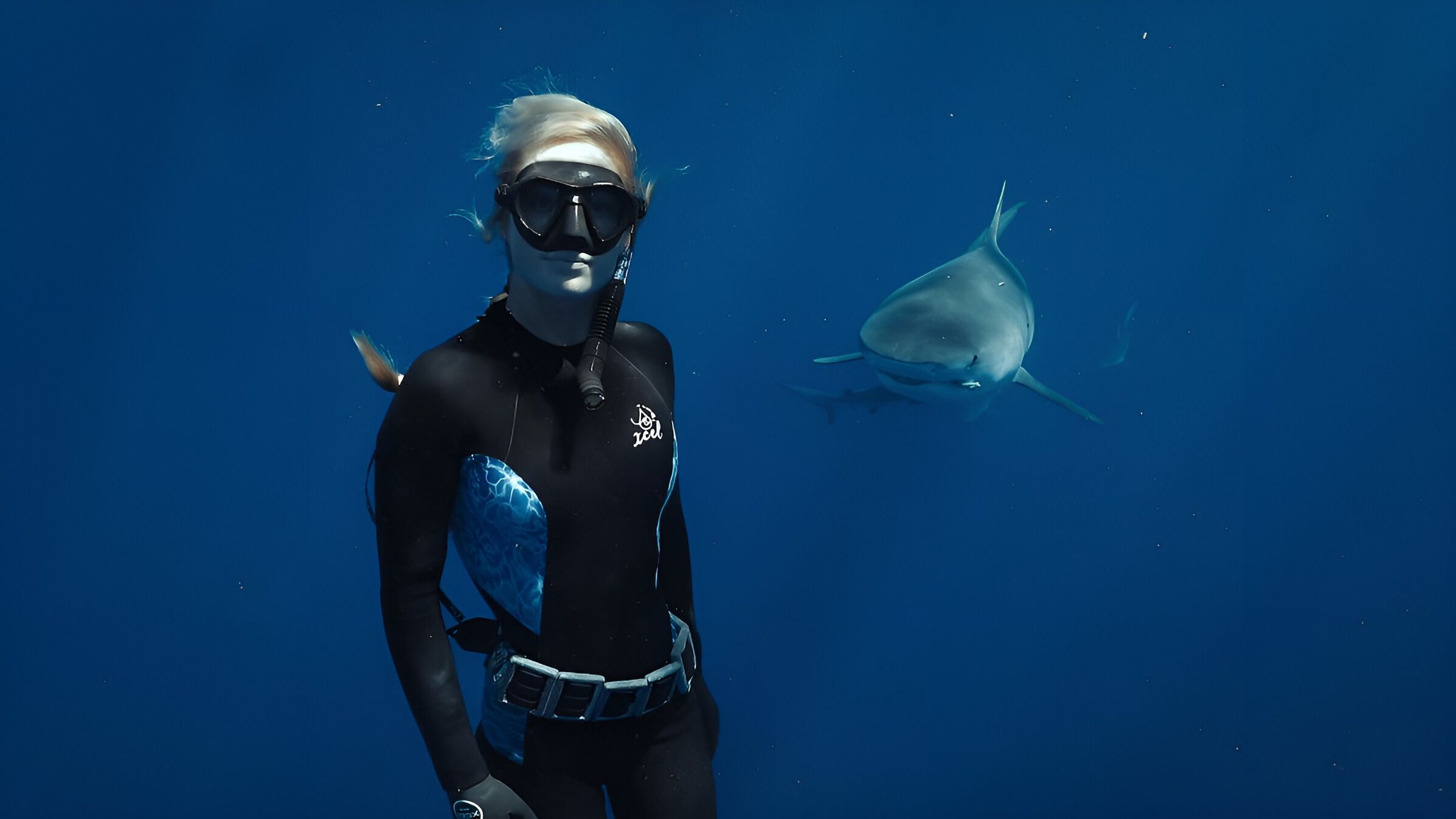 A still from Ocean Ramsey&rsquo;s Shark Whisperer on Netflix (Image via Netflix)