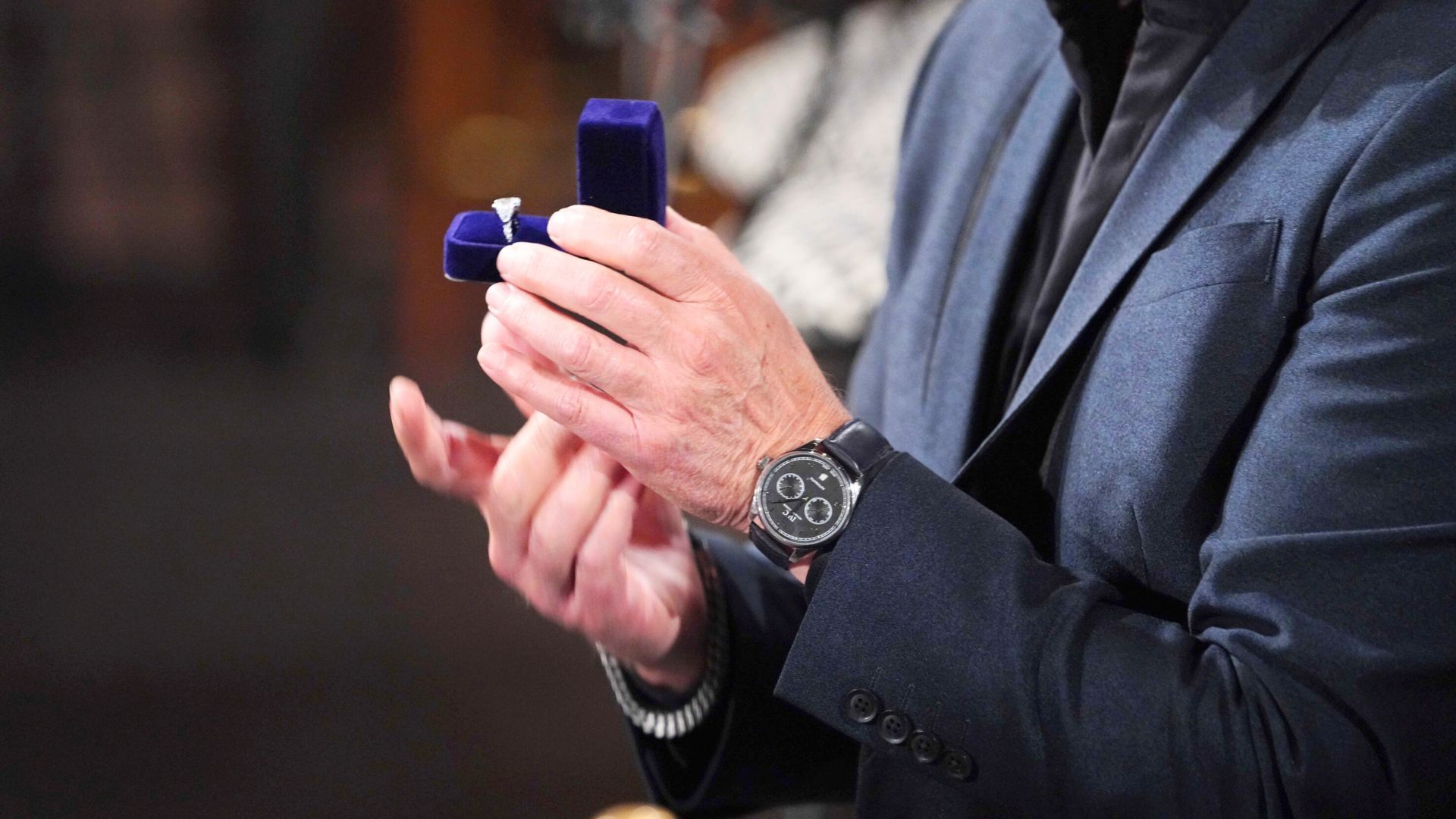 Danny (Michael Damian) presents a beautiful ring to Christine (Lauralee Bell) on The Young and the Restless | Image: JPI
