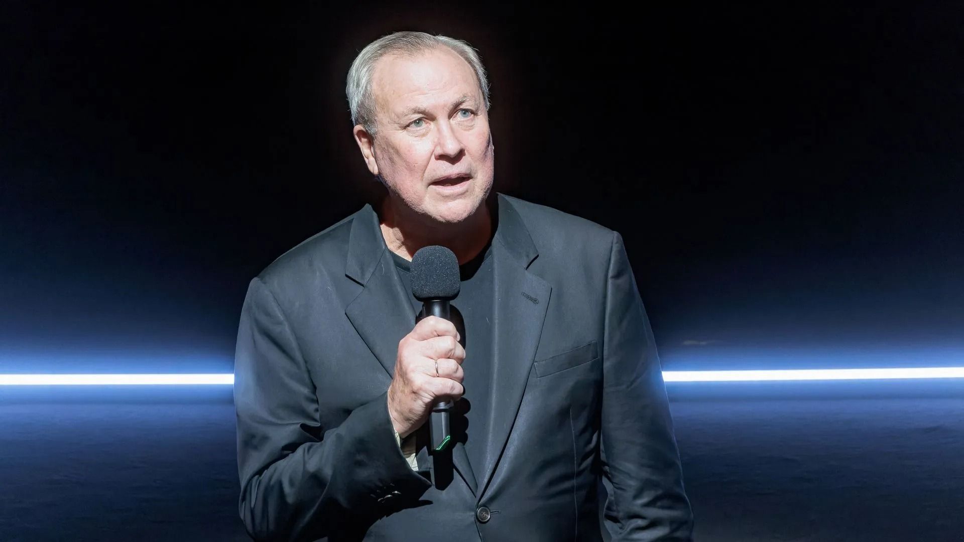 Robert Wilson speaks to the audience before the preview of his play &quot; &quot;H&quot; 100 seconds to midnight &quot; - Source: Getty - Source: Getty