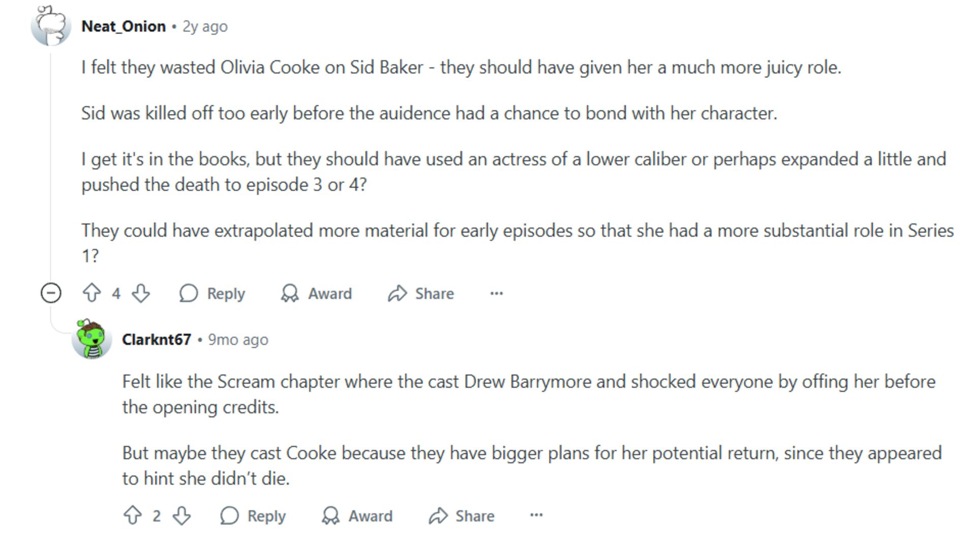 Reddit fan speculations(image source- reddit)