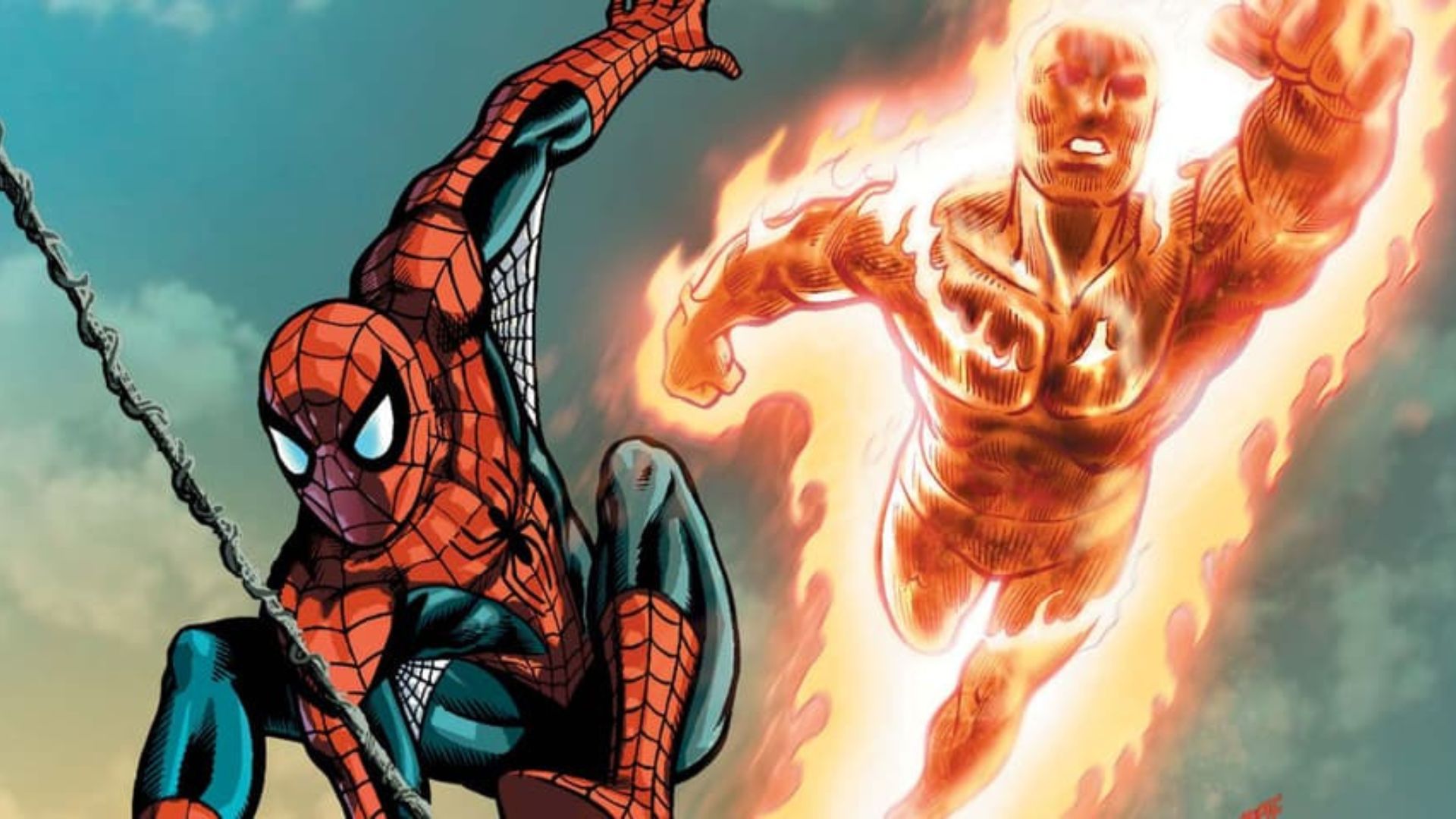 A Spider-Man and Human Torch team-up | Image Via: www.marvel.com