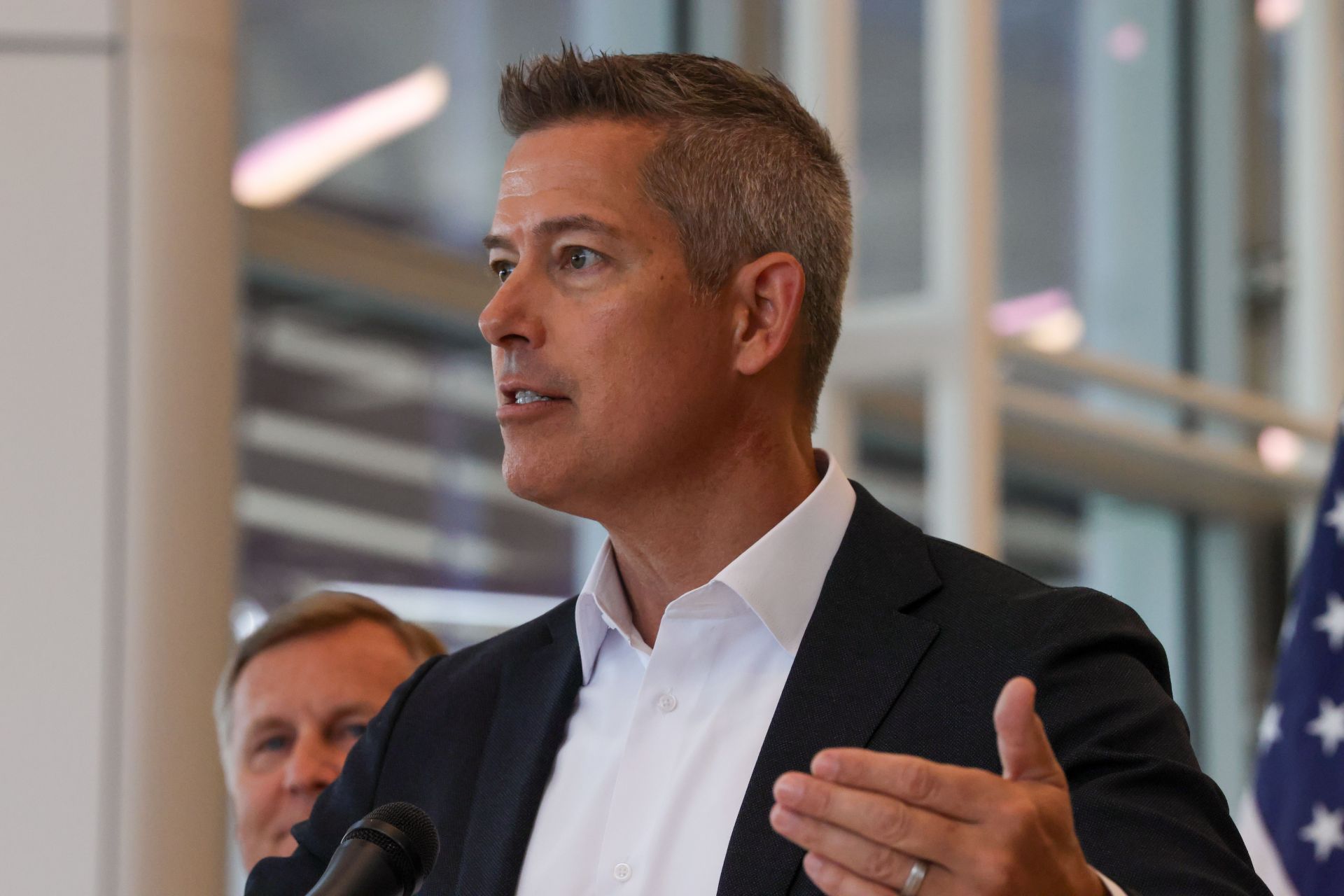 Transportation Secretary Sean Duffy Marks Newark Airport Runway Reopening - Source: Getty