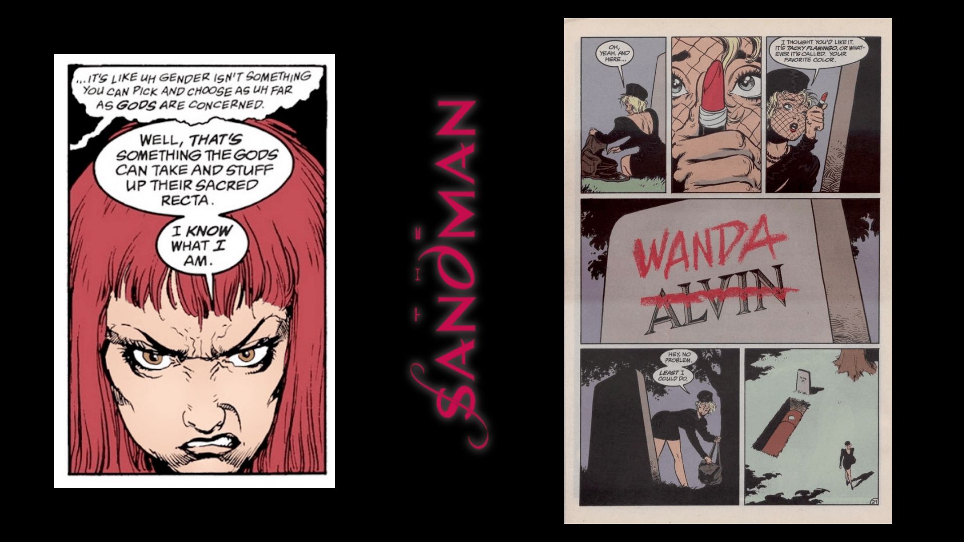 Wanda from the comics | Images via: DC/Vertigo | Colalge by: Beatrix Kondo of Soap Central
