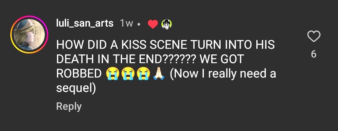 A fan is complaining about the deleted scene