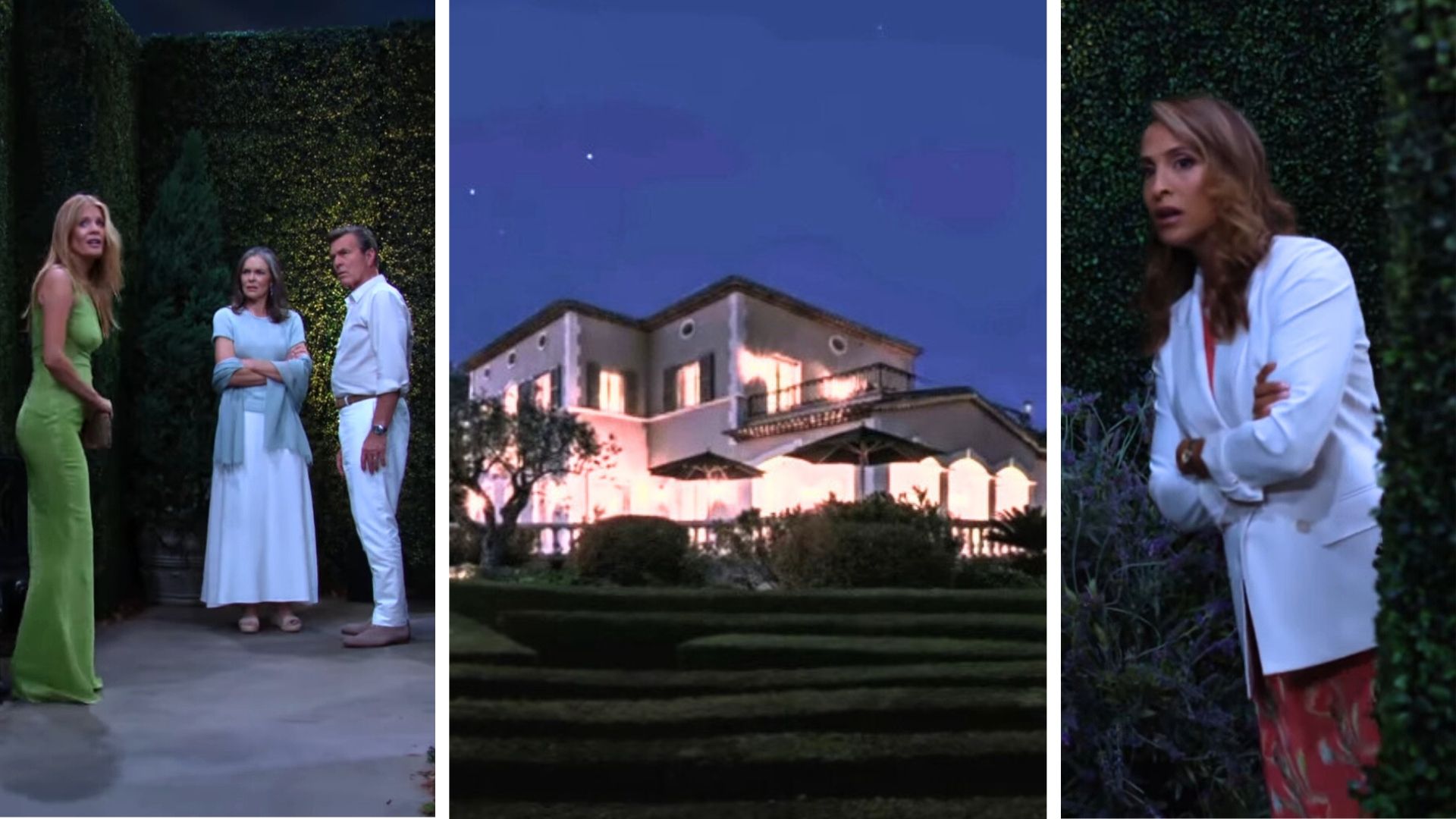 Phyllis, Diane, Jack, and Lily at the Dumas estate on The Young and the Restless | Image: CBS