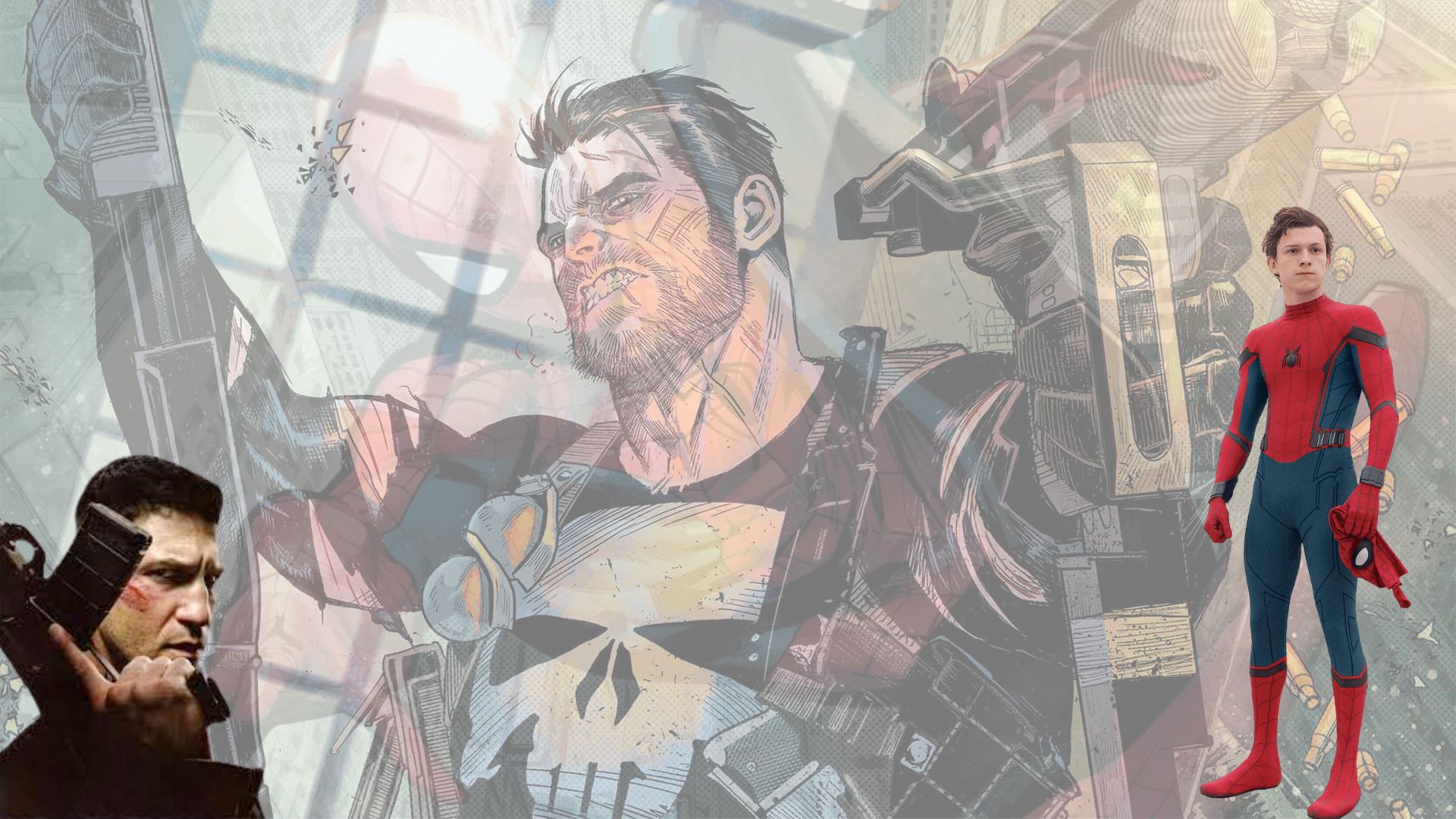 Frank Castle (Punisher) + Peter Parker (Spider-Man) | IMages via: Marvel | Collage by: Beatrix Kondo of Soap Central
