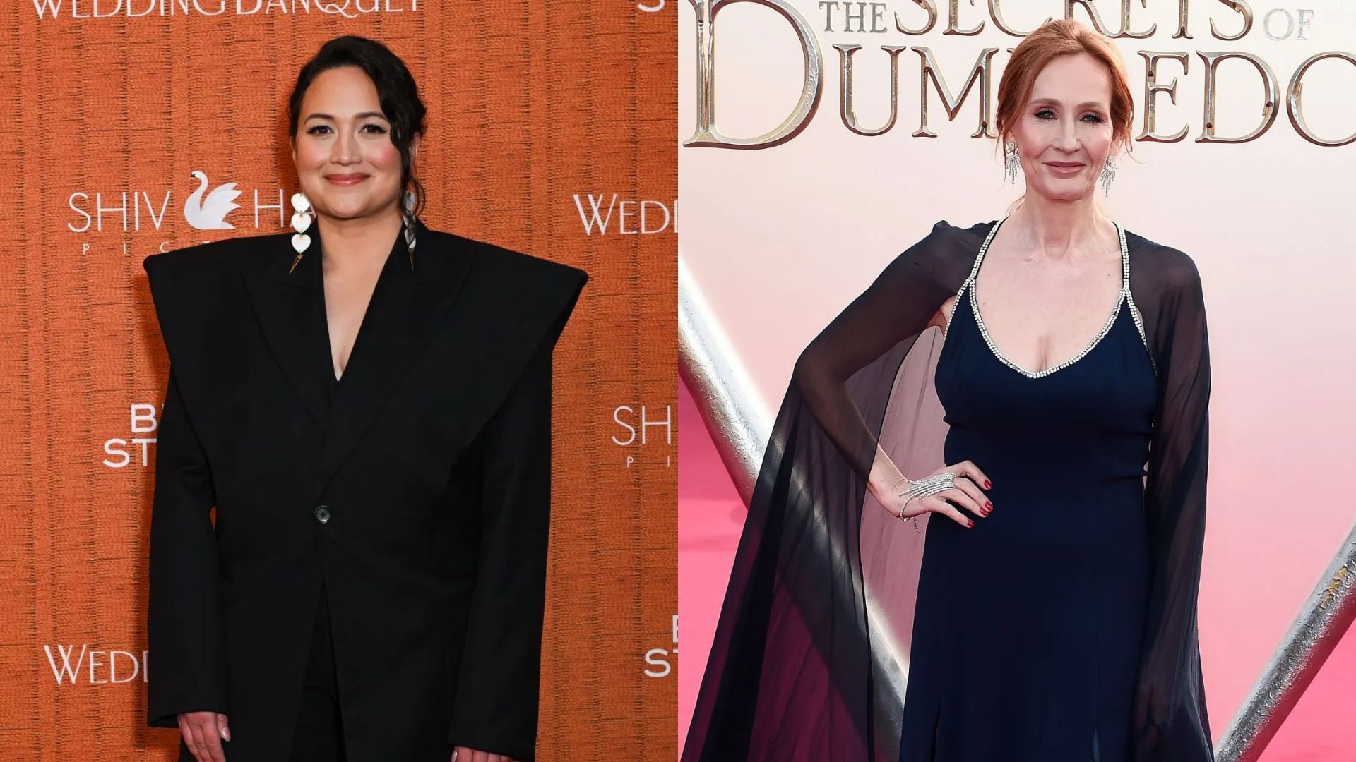 Lily Gladstone and J.K. Rowling (Image via Getty)