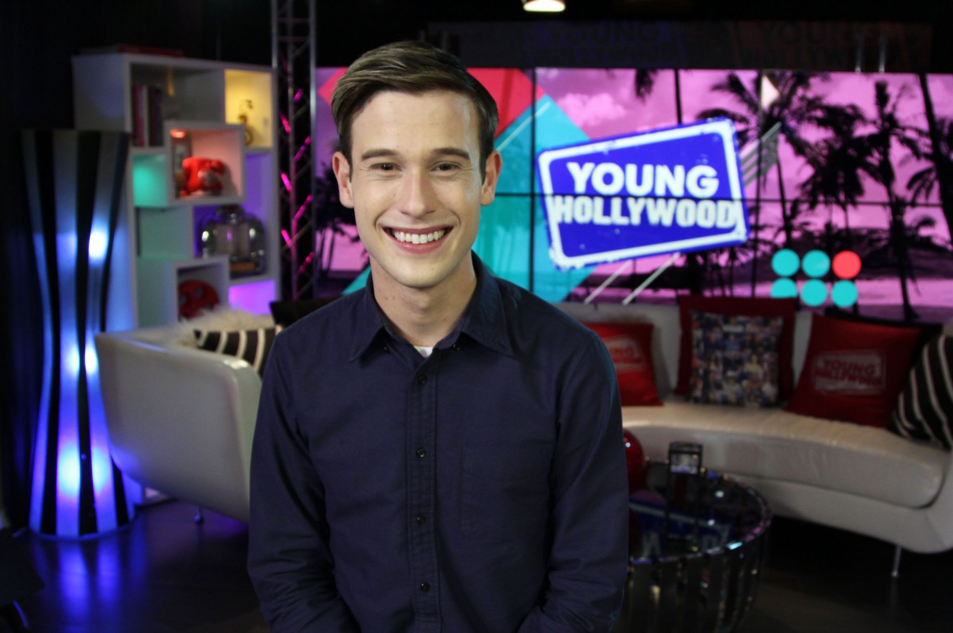 Tyler The Medium Visits Young Hollywood Studio - Source: Getty