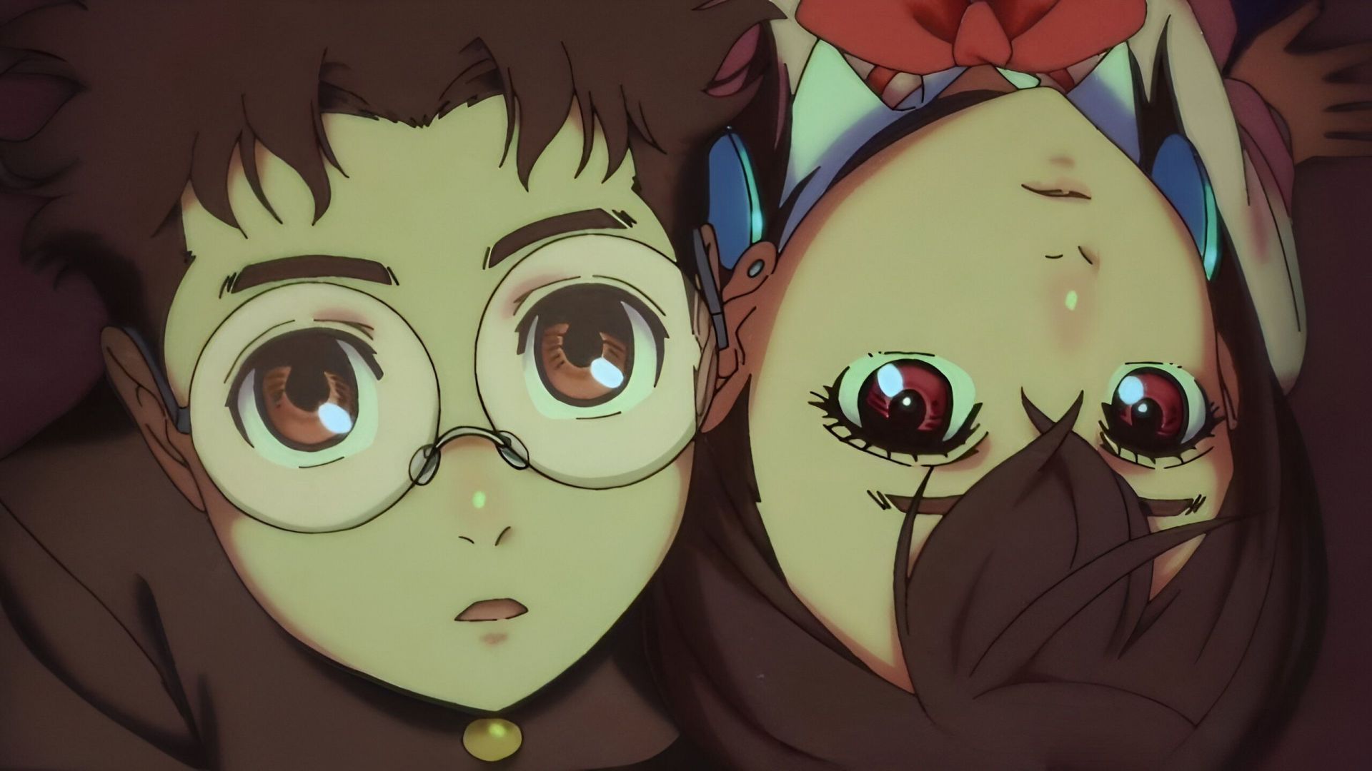 Momo and Okarun as seen in anime 