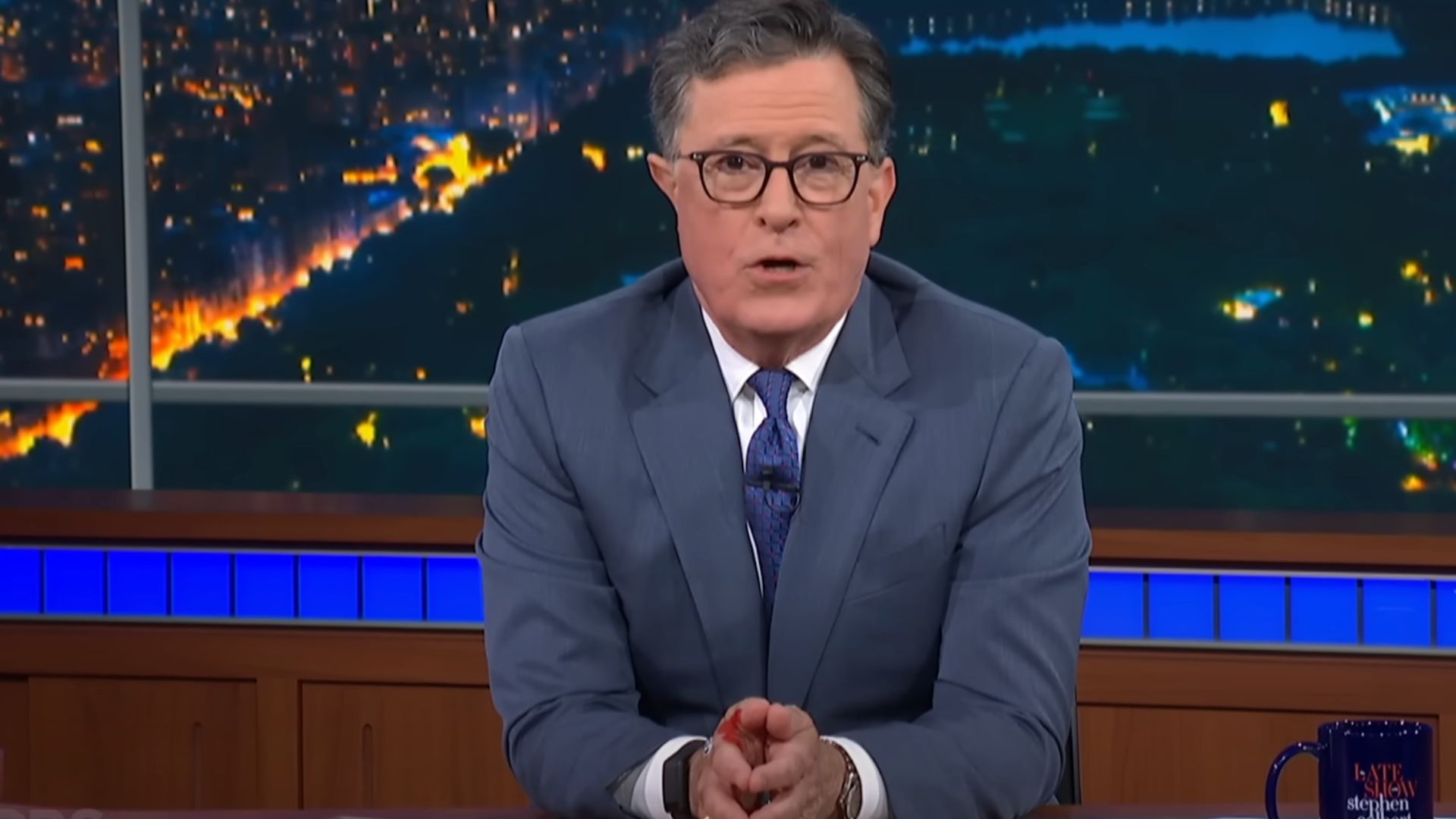 Still from the show (Image via The Late Show with Stephen Colbert)