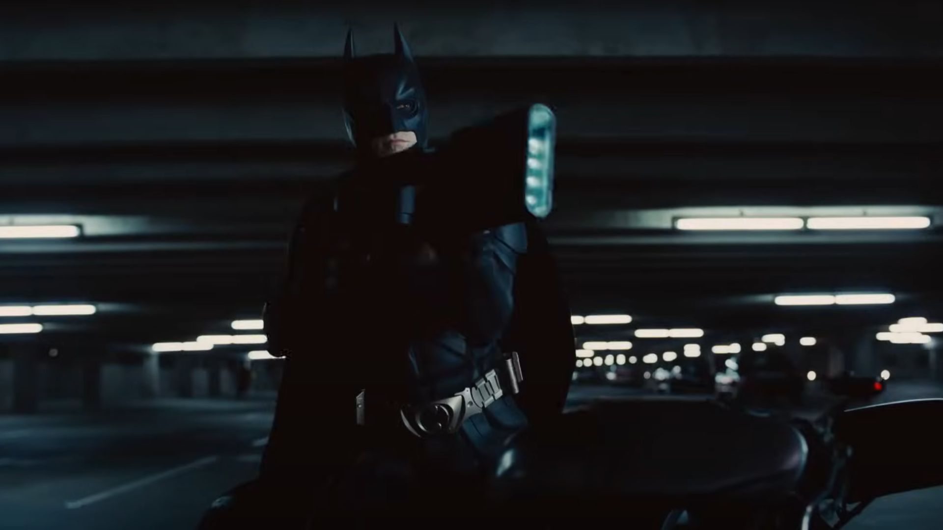 The Dark Knight with a weapon
