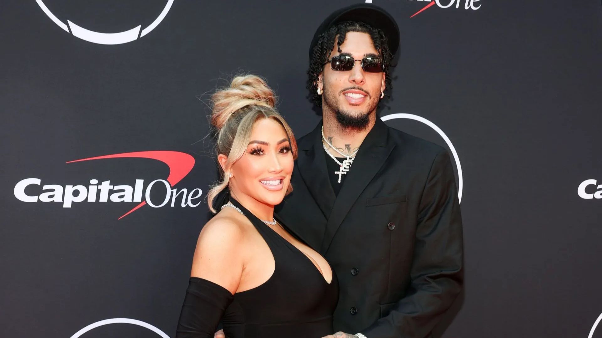 Nikki Mudarris and LiAngelo Ball (Image by Kevin Mazur/Getty)